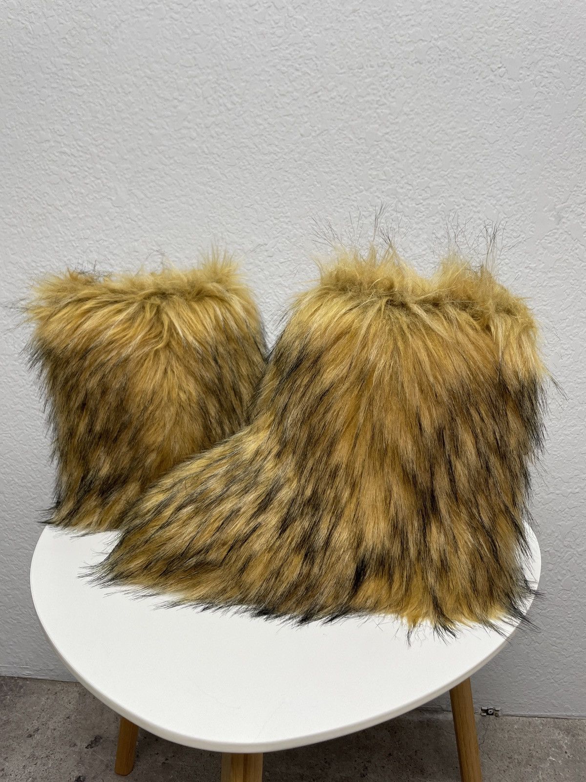 If Six Was Nine Vintage Y2K Balenciaga Style Fur Faux Leather Biker Boots Size US 9 / EU 42 - 6 Thumbnail