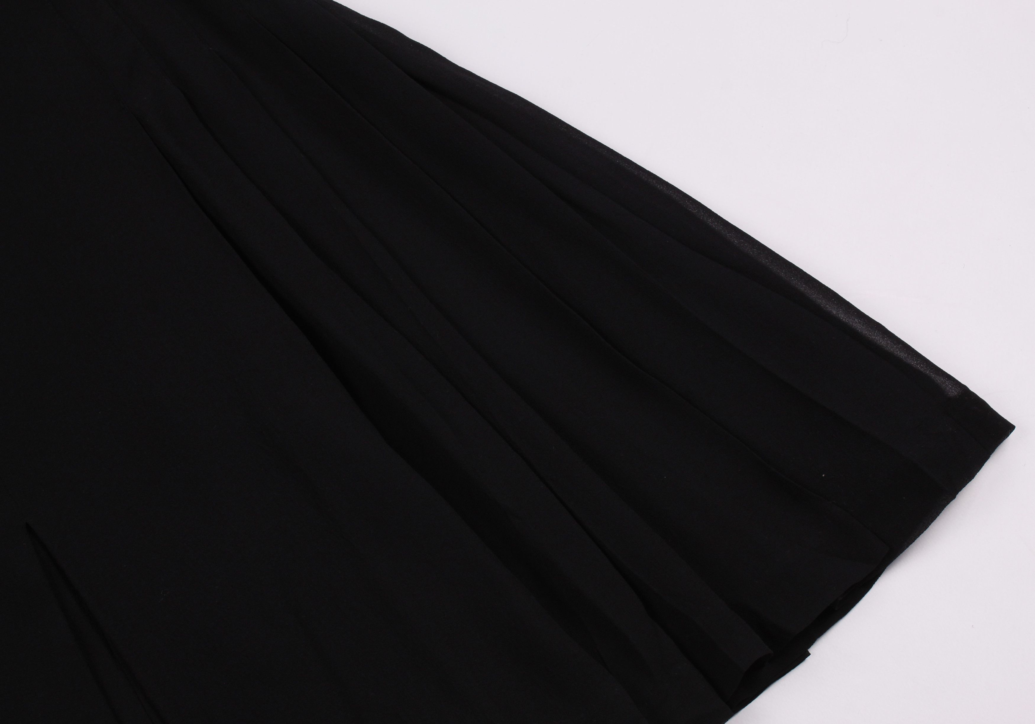 H&M × Karl Lagerfeld Vintage Karl Lagerfeld for H&M Silk Midi Flared Skirt Size 28" / US 6 / IT 42 - 10 Thumbnail