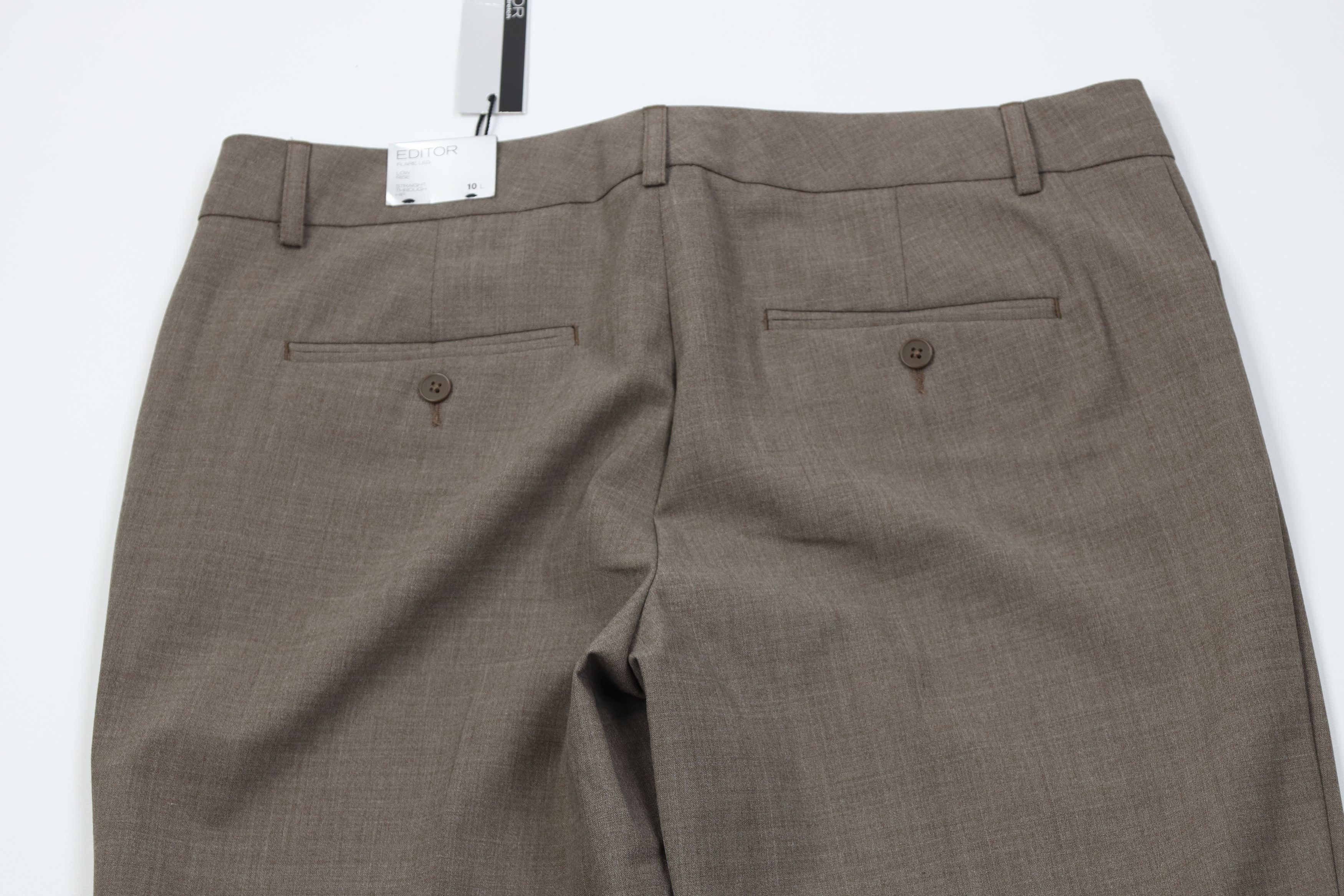 Express Deadstock Vtg Y2K Express Editor Wide Leg Chino Pants Size 32" / US 10 / IT 46 - 11 Thumbnail
