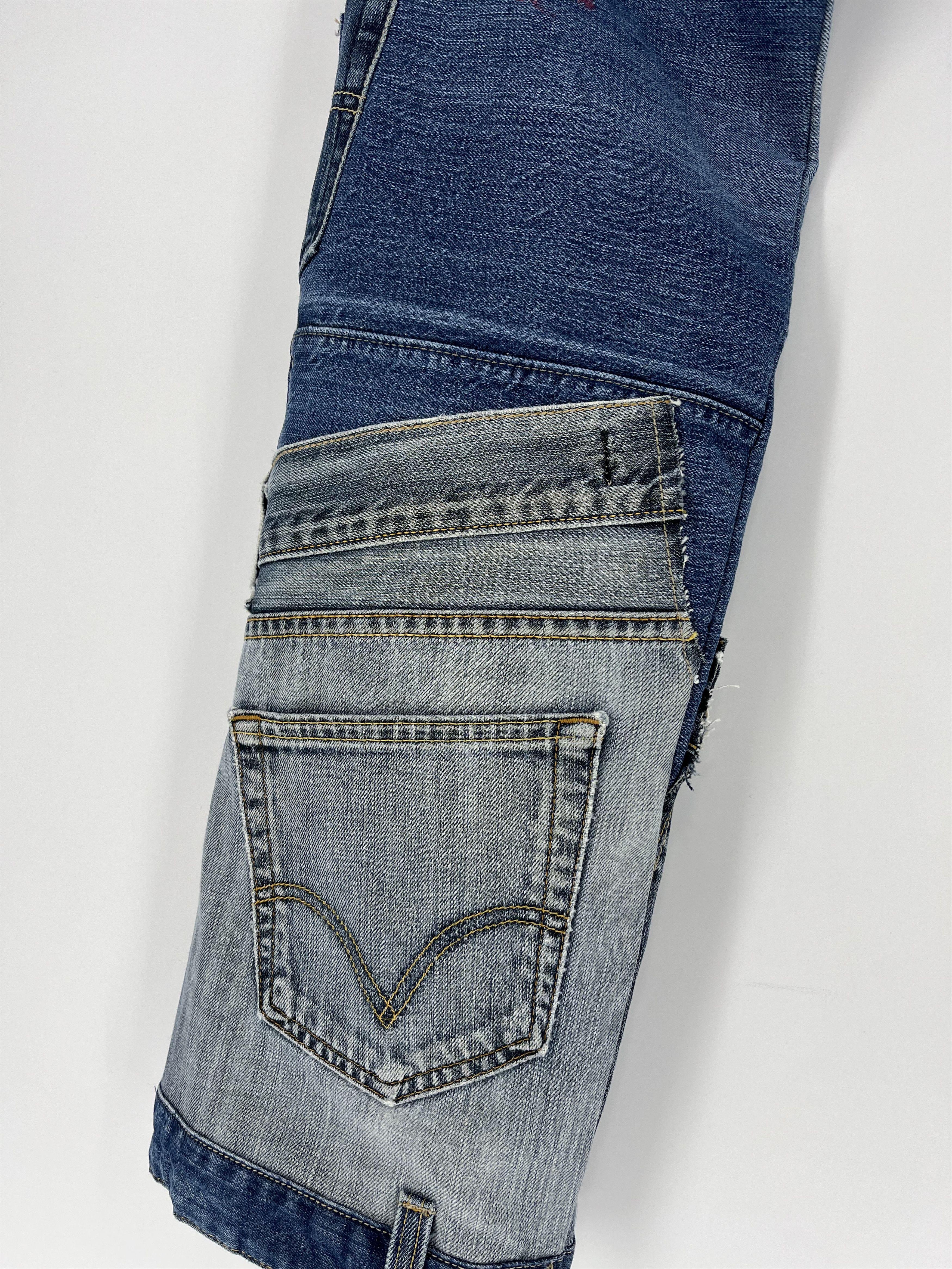 Other 90s Levi’s 501 Patchwork Multipocket Denim Custom Jeans USA Size US 30 / EU 46 - 16 Thumbnail