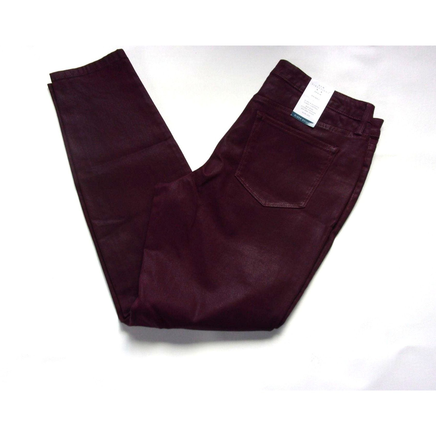 Other New Directions Womens Burgundy Coated Jeans Size 6 Slim Fit Size 28" / US 6 / IT 42 - 1 Thumbnail