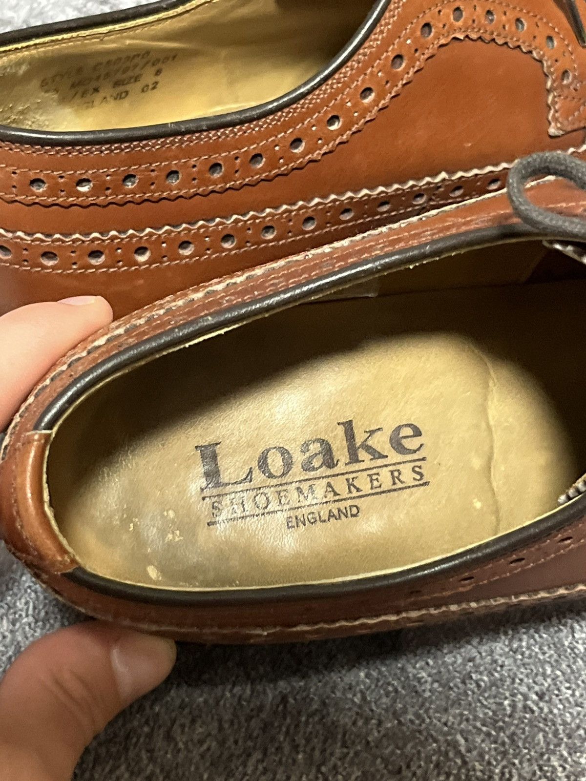 Loake Loake Brogue Brown Leather Shoes Made In England Size US 8 / EU 41 - 7 Thumbnail
