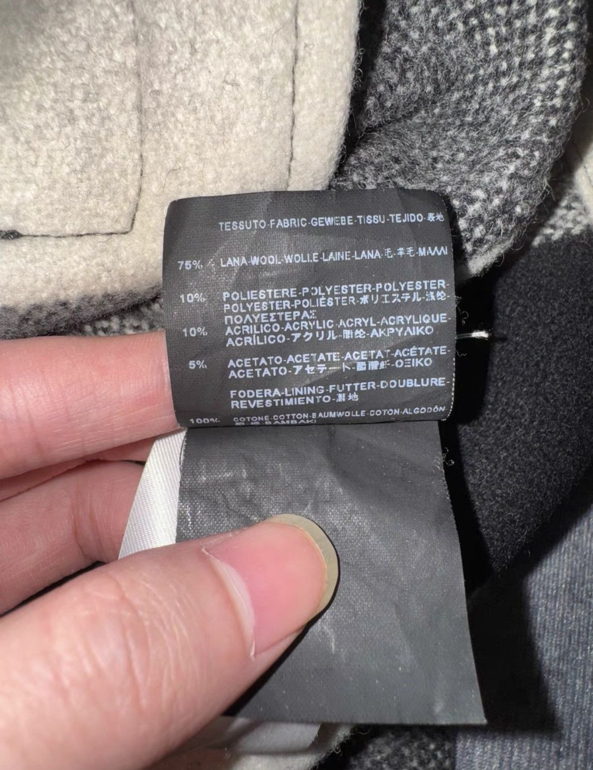 Saint Laurent Paris Saint Laurent (SLP) 13FW Black/White Check Wool Jacket Size US XL / EU 56 / 4 - 7 Thumbnail