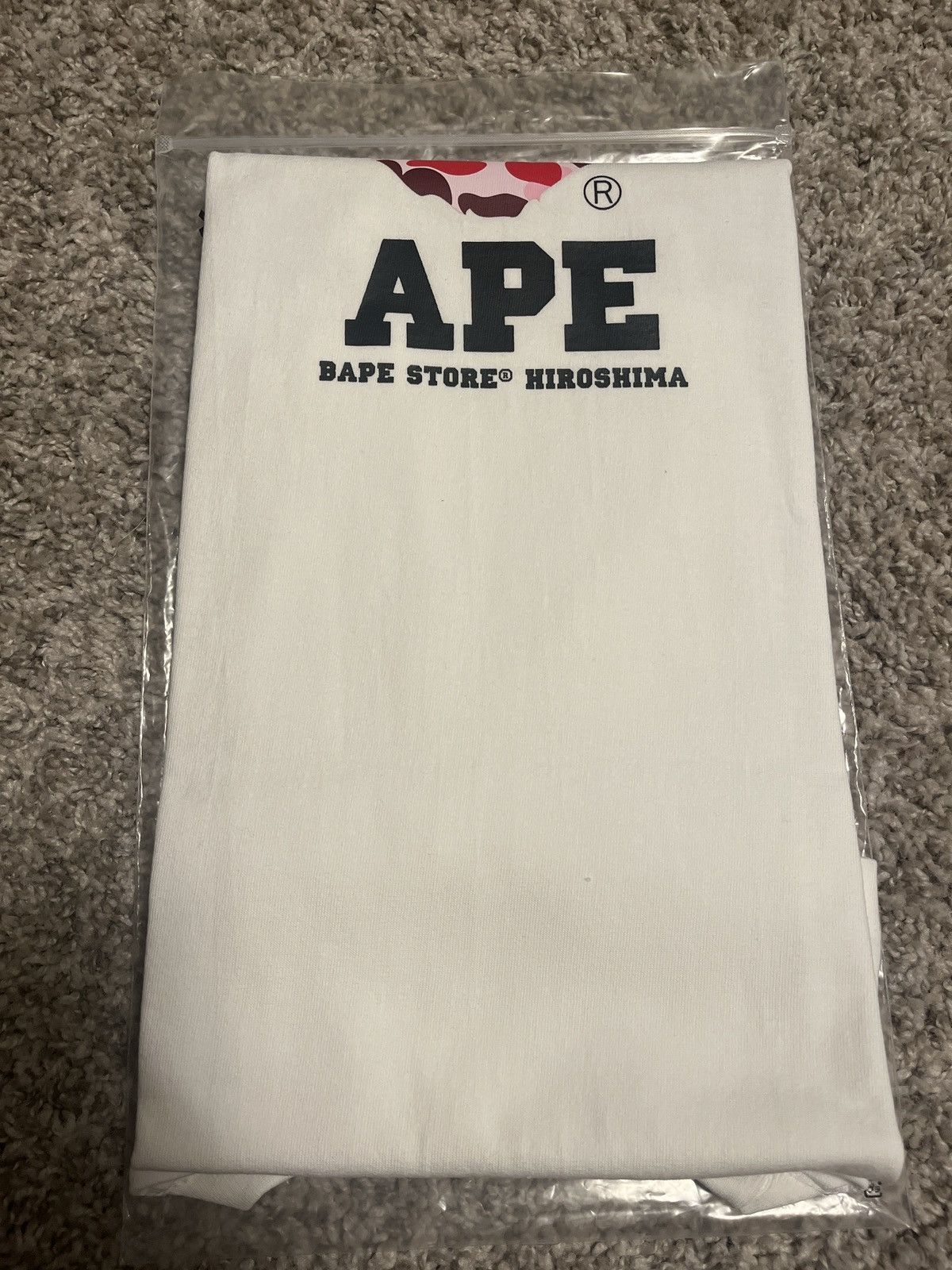 Bape Bape store Hiroshima exclusive pink college tee Size US XL / EU 56 / 4 - 2 Thumbnail