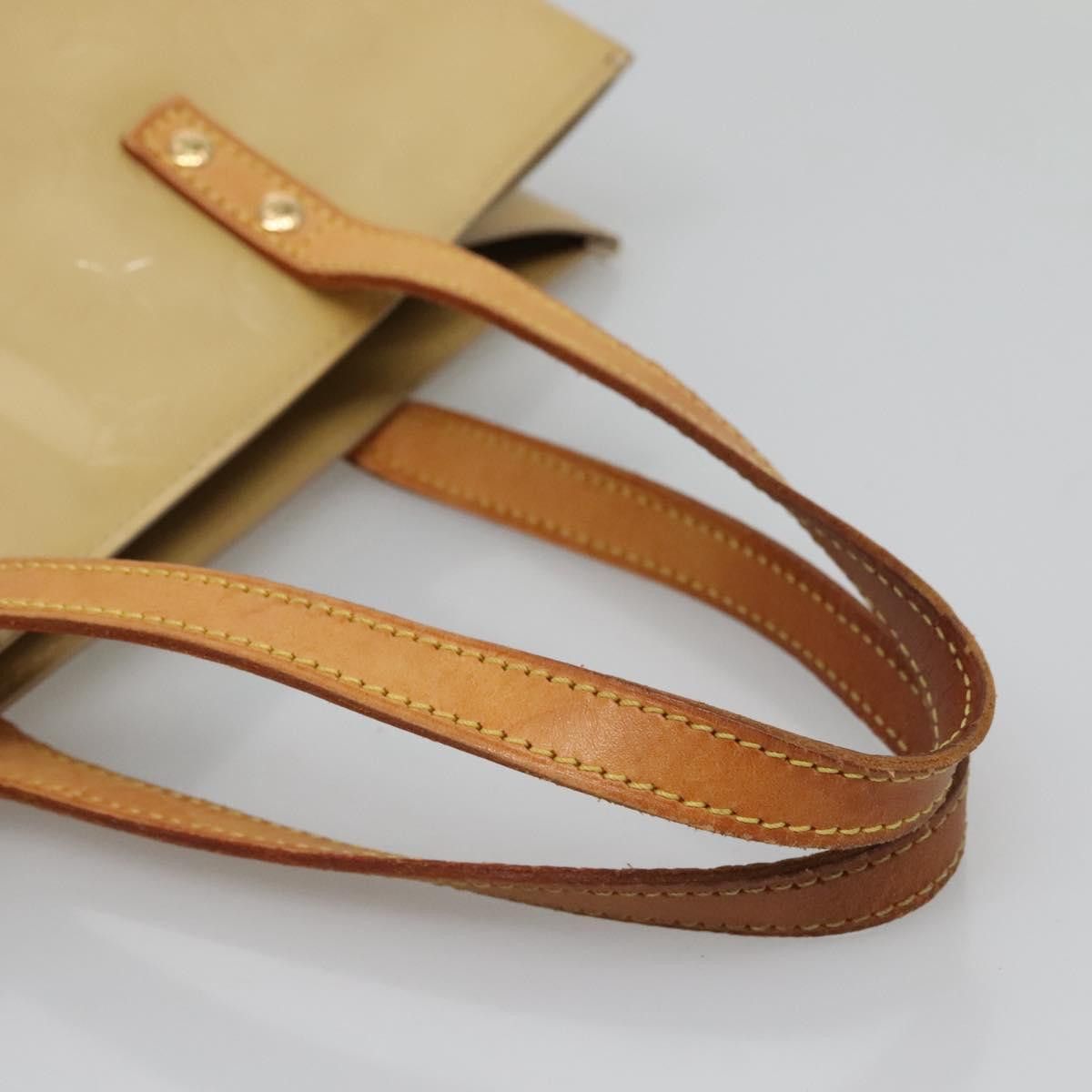 Louis Vuitton LOUIS VUITTON Monogram Vernis Reade MM Hand Bag Beige M91141 Size ONE SIZE - 7 Thumbnail