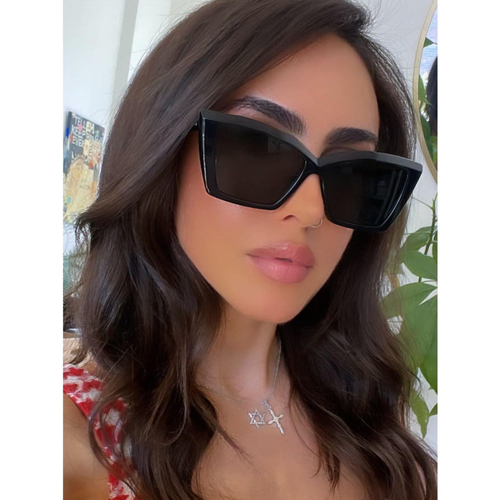 NEW Saint Laurent SL657 Cat Eye Sunglasses in Black