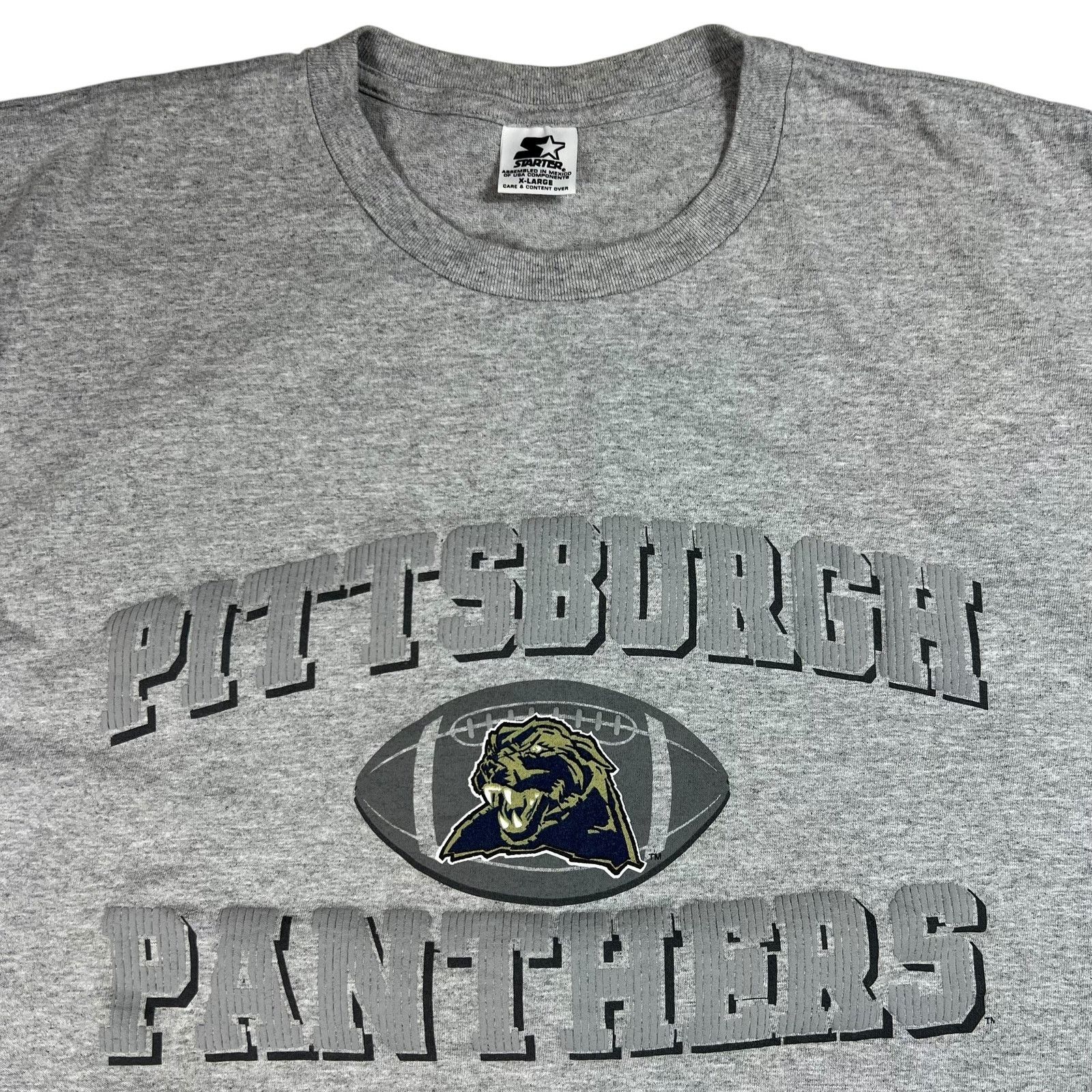 Starter × Vintage 90s Starter Pitt Panthers Football University Pittsburgh tee Size US XL / EU 56 / 4 - 2 Thumbnail