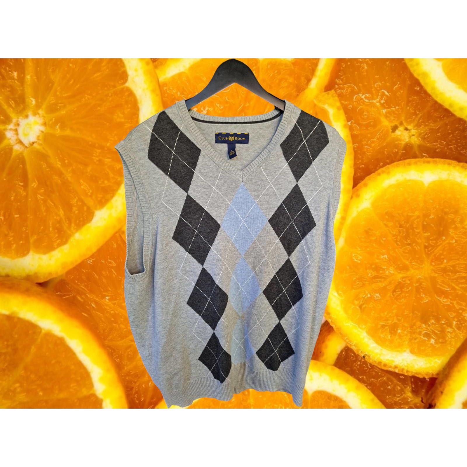 Club Room Club Room Argyle Black and Blue Sweater Vest Size Large Size US L / EU 52-54 / 3 - 1 Thumbnail