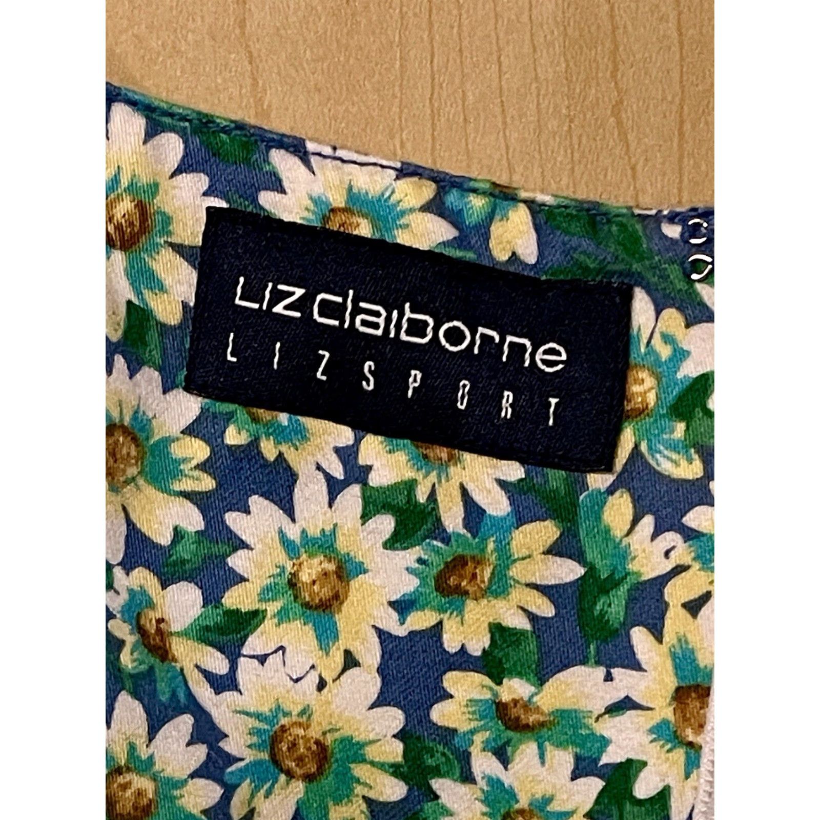 Liz Claiborne White Pink Green Floral Empire Sleeveless Sun Dress Size 10