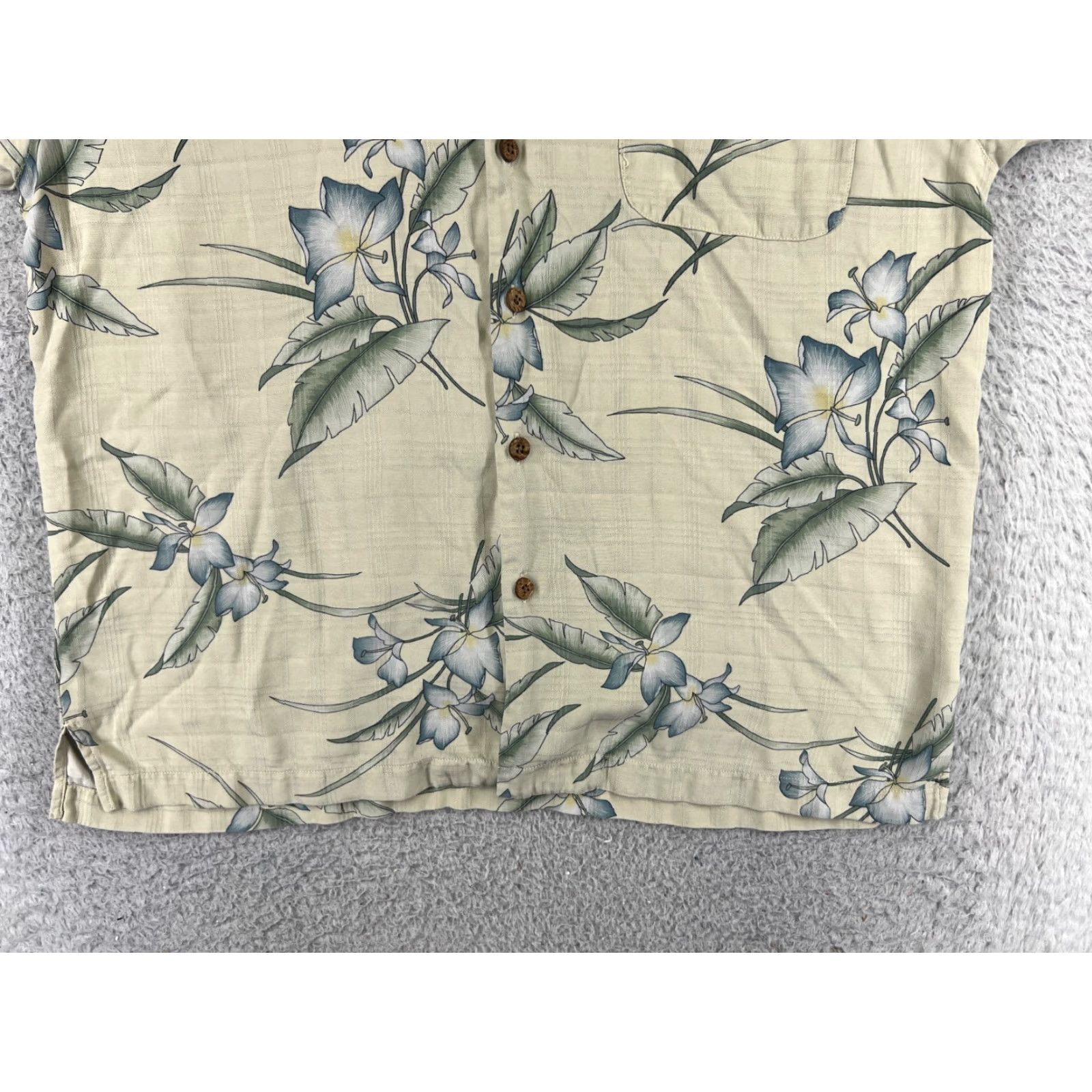 Tommy Bahama Tommy Bahama Shirt Men Large Beige Floral Button Up 100% Silk Pocket Hawaiian Size US L / EU 52-54 / 3 - 5 Thumbnail