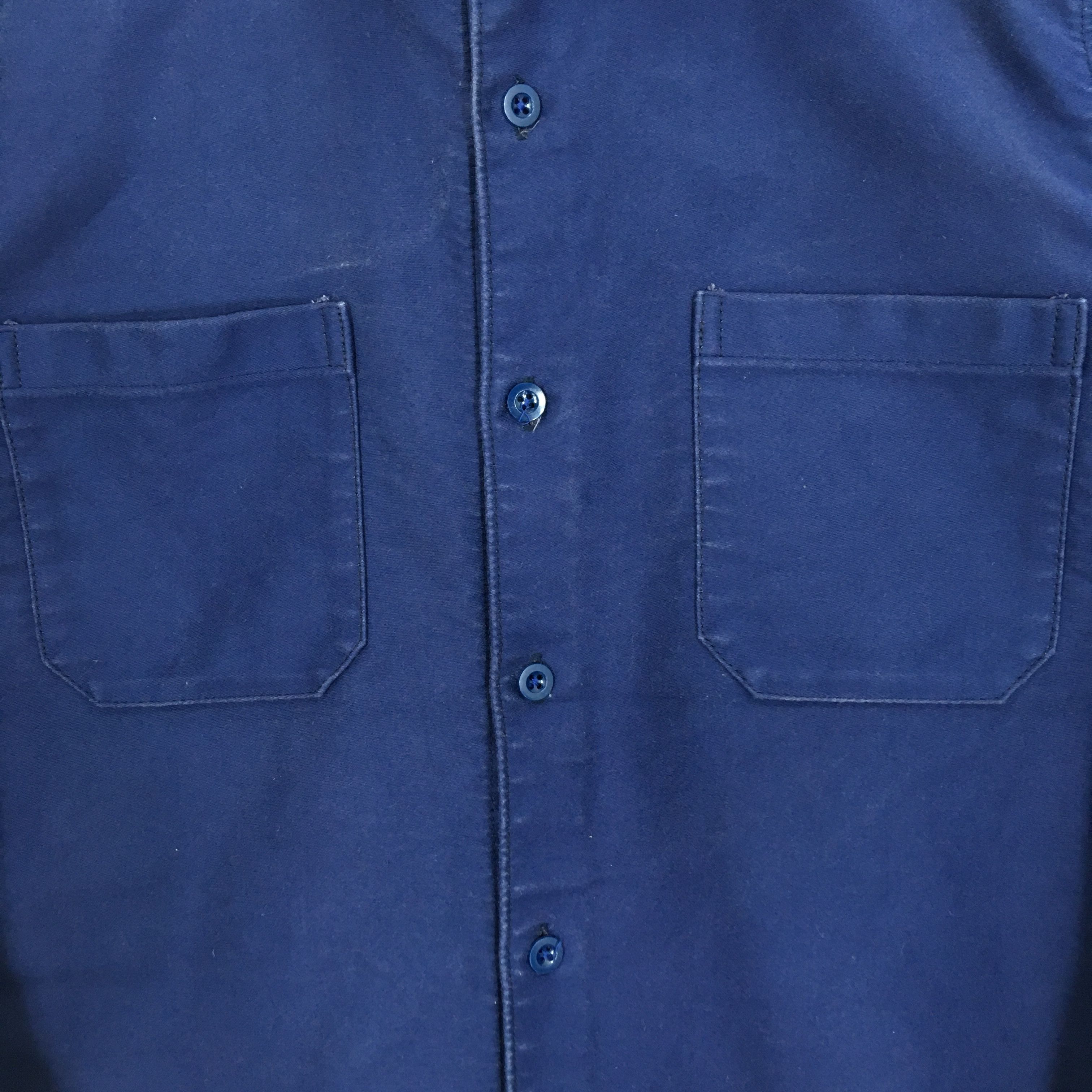Japanese Brand Vintage 90s Cotton Frenchwork Sanforized Indigo Blue Japan Size US M / EU 48-50 / 2 - 4 Thumbnail