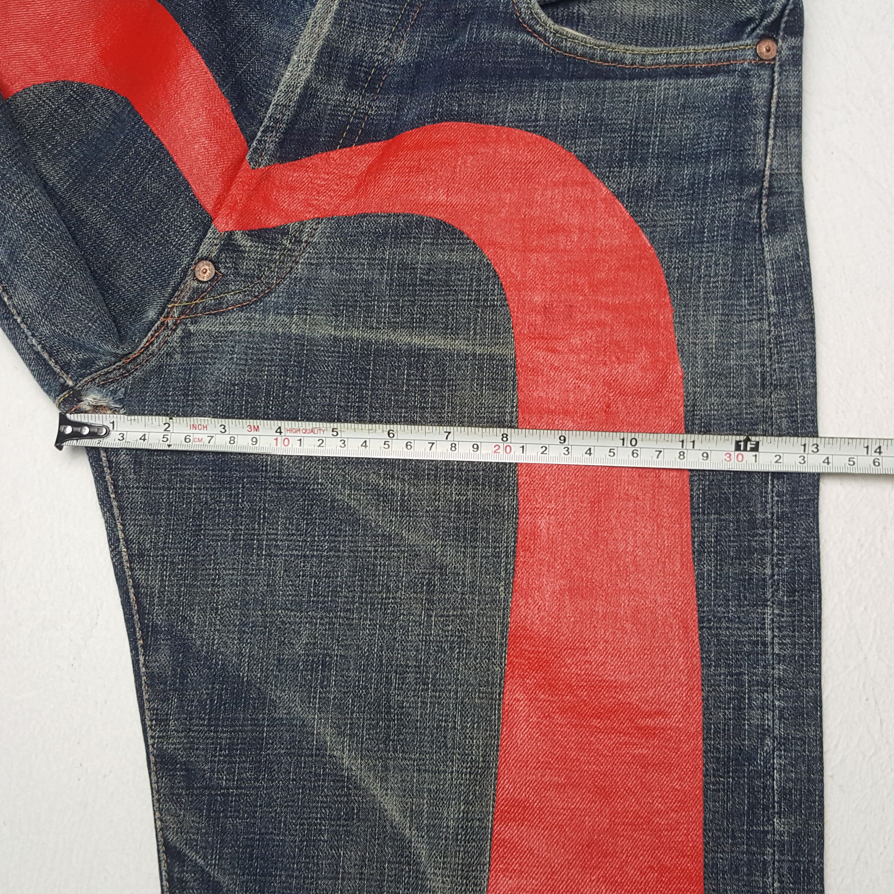 Evisu × Japanese Brand × Vintage Vintage Evisu Japanese Brand Daicock Custom Art Denim Jeans Size US 30 / EU 46 - 11 Thumbnail