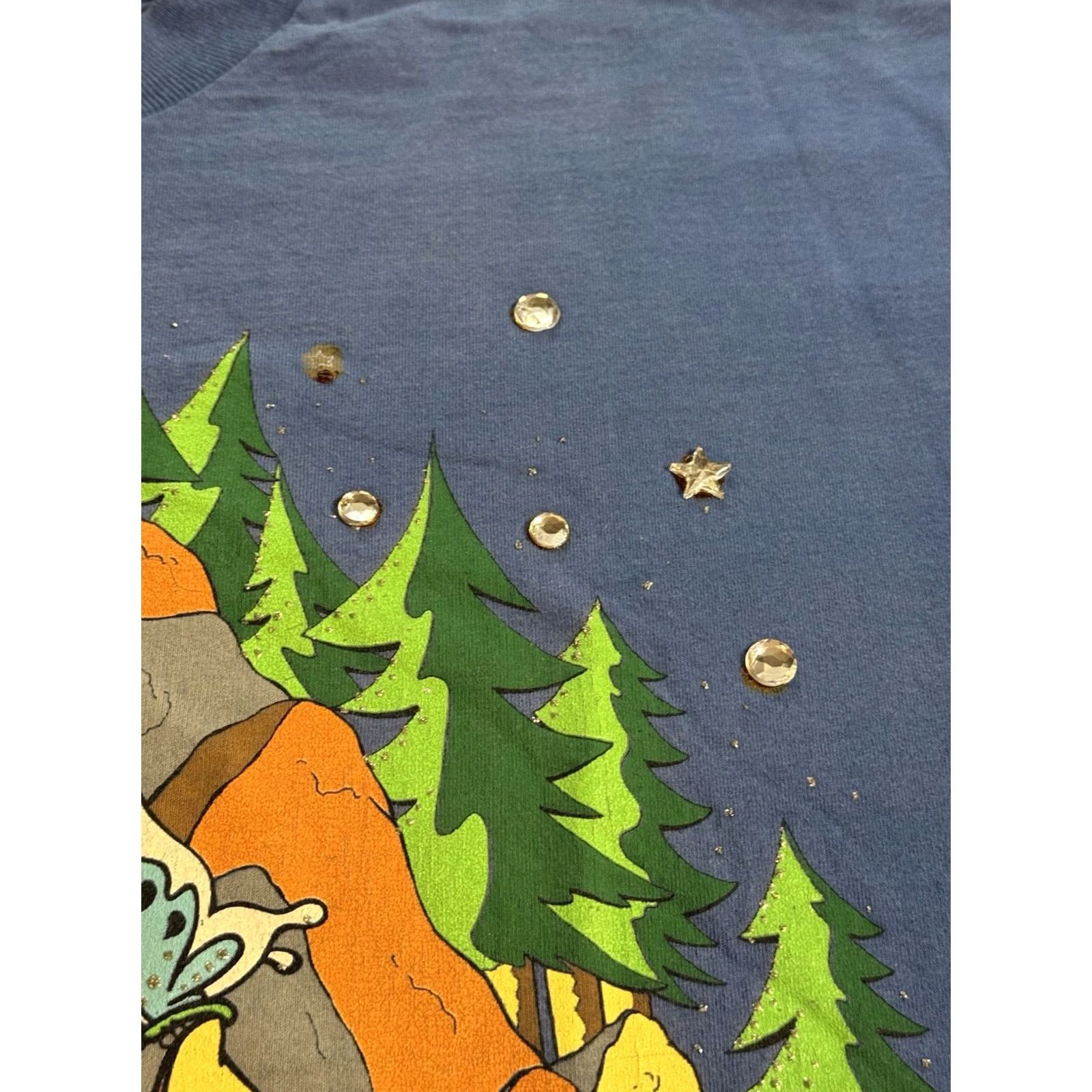 Disney VINTAGE Disney Shirt Mens XL Blue 90s Bambi Movie Promo Made USA Cartoon Bejeweled Size US XL / EU 56 / 4 - 5 Thumbnail
