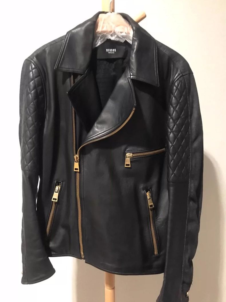 Versace Versace Stitched leather jacket Size US M / EU 48-50 / 2 - 2 Thumbnail