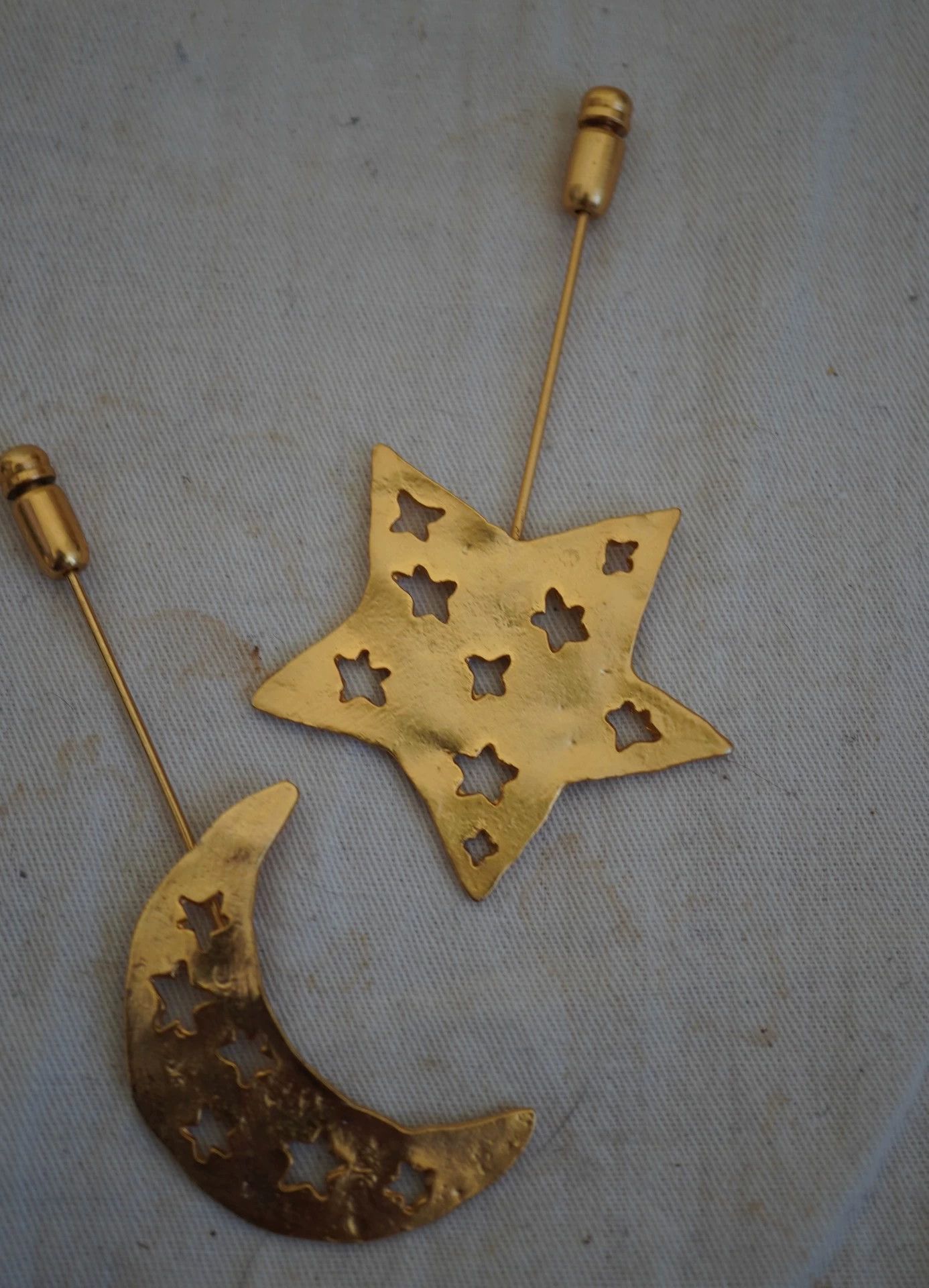 Kenzo Kenzo 80s Star Moon Brooch 9/10 Textured 3.5cm Size ONE SIZE - 8 Thumbnail