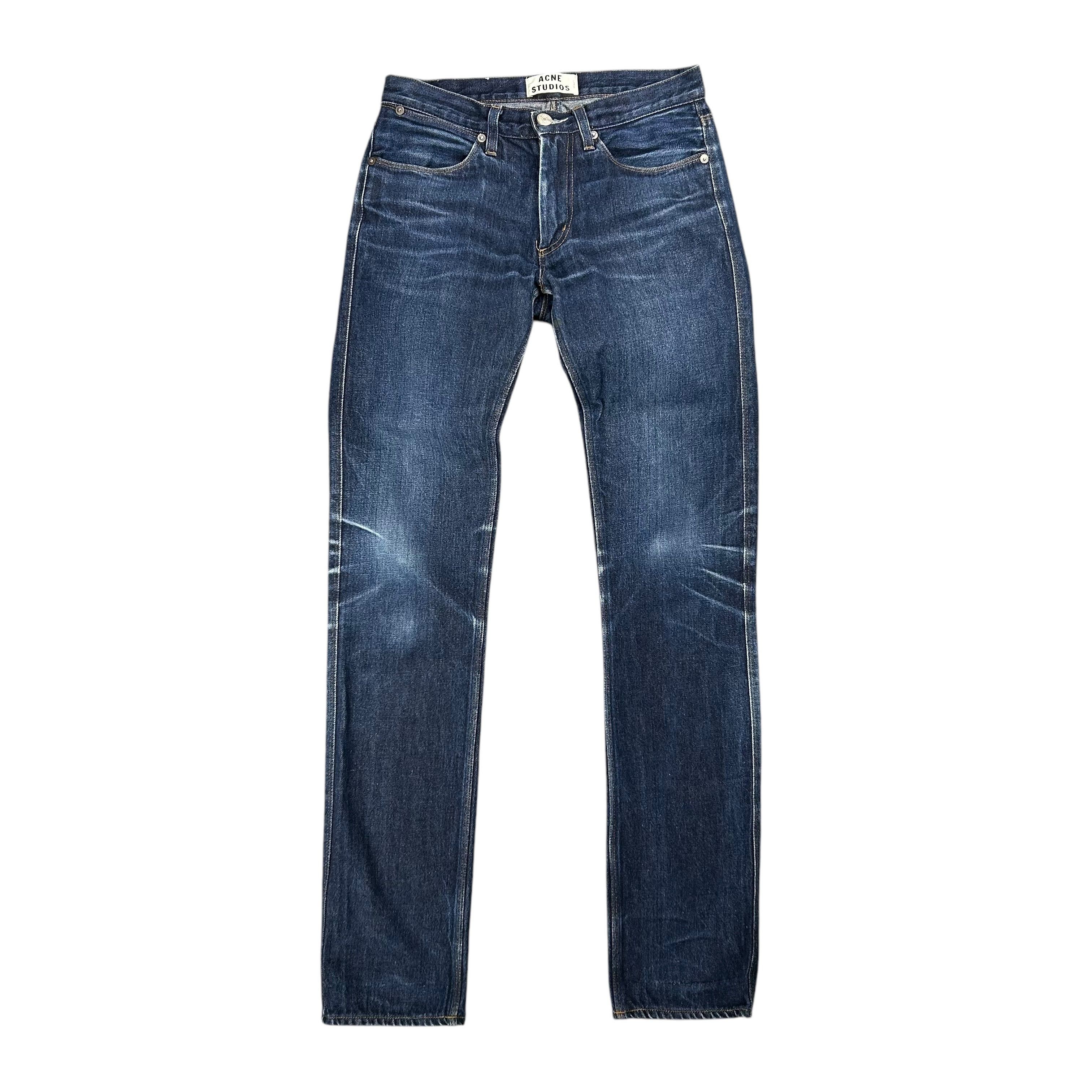 Acne Studios Acne Studios Slim Straight Blue Mid Wash Denim Jeans W29L33 Size US 29 - 1 Thumbnail