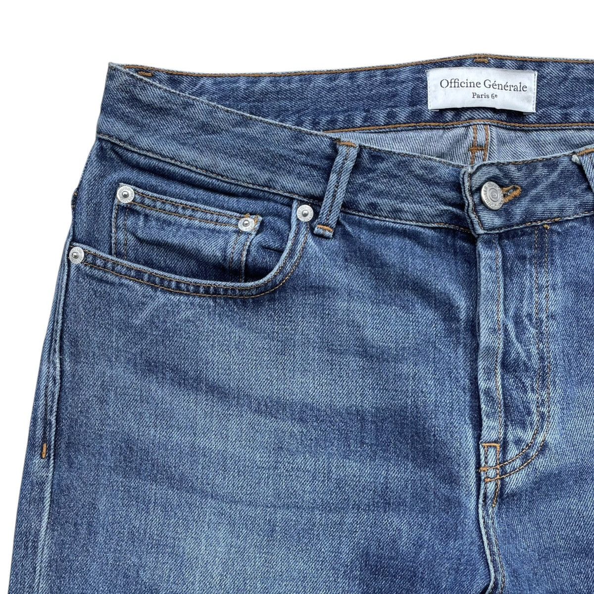 Officine Generale Officine Générale Paris Slim Fit Indigo Designer Denim Jeans Size US 32 / EU 48 - 5 Thumbnail