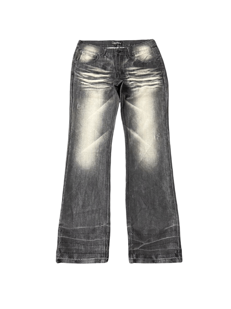 If Six Was Nine × Japanese Brand Flare Rusty Japanese Lowbox Jeans Size US 30 / EU 46 - 2 Thumbnail