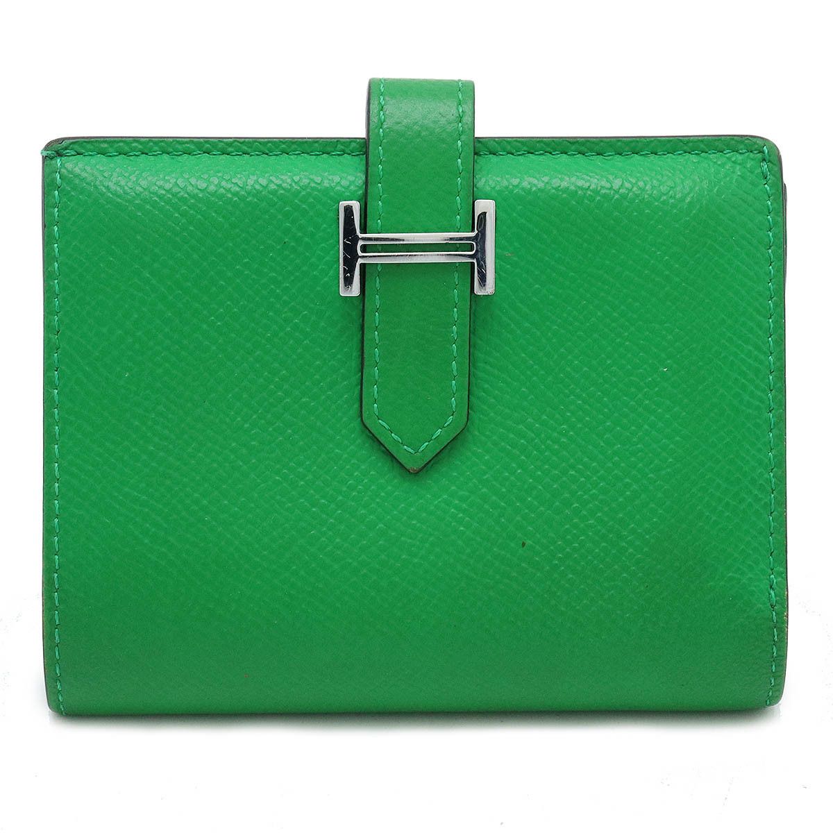 Hermes Hermes Hermes Leather Bearn Mini Compact Wallet Leather Short Wallet in Very Good Condition Size ONE SIZE - 1 Thumbnail