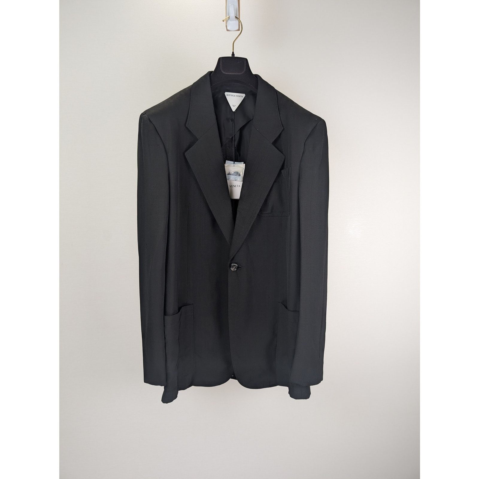 Bottega Veneta o1rshd1 Grainy Viscose Silk Jacket in Black Size US M / EU 48-50 / 2 - 6 Thumbnail