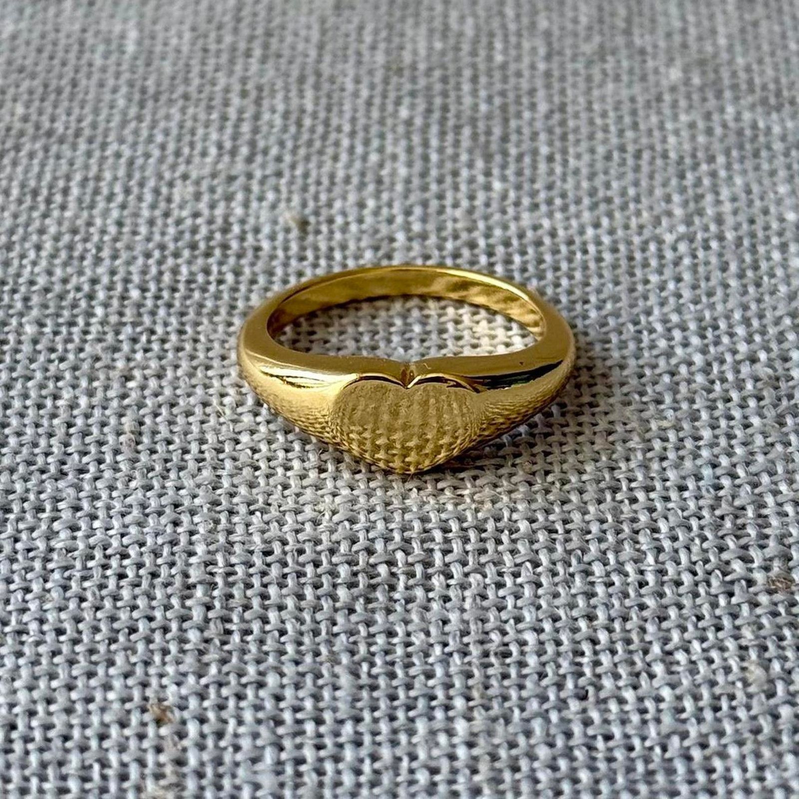 Other Gold cute heart signet Size ONE SIZE - 3 Thumbnail