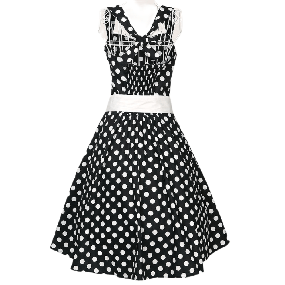 Other Polka Dots Vintage Style Plus Size Backless Women Dress Size L / US 10 / IT 46 - 3 Thumbnail