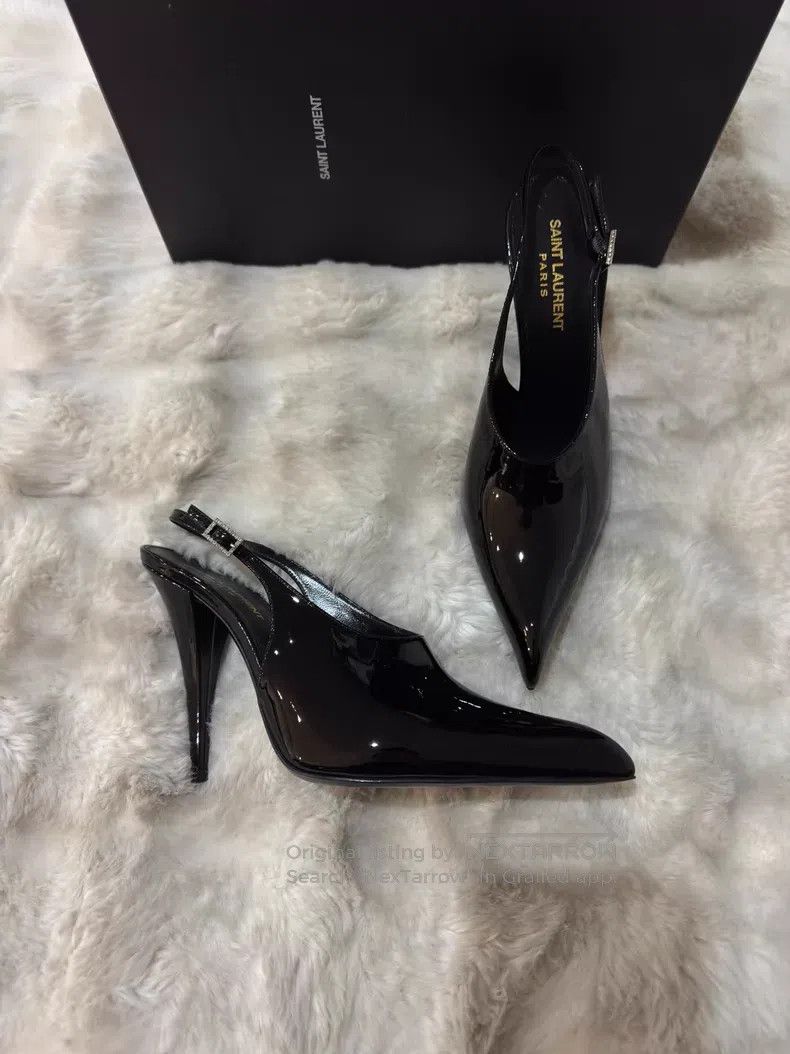 Saint Laurent Paris Saint Laurent Paris Crystal Rhinestone Patent Leather High Size US 5.5 / IT 35.5 - 1 Thumbnail