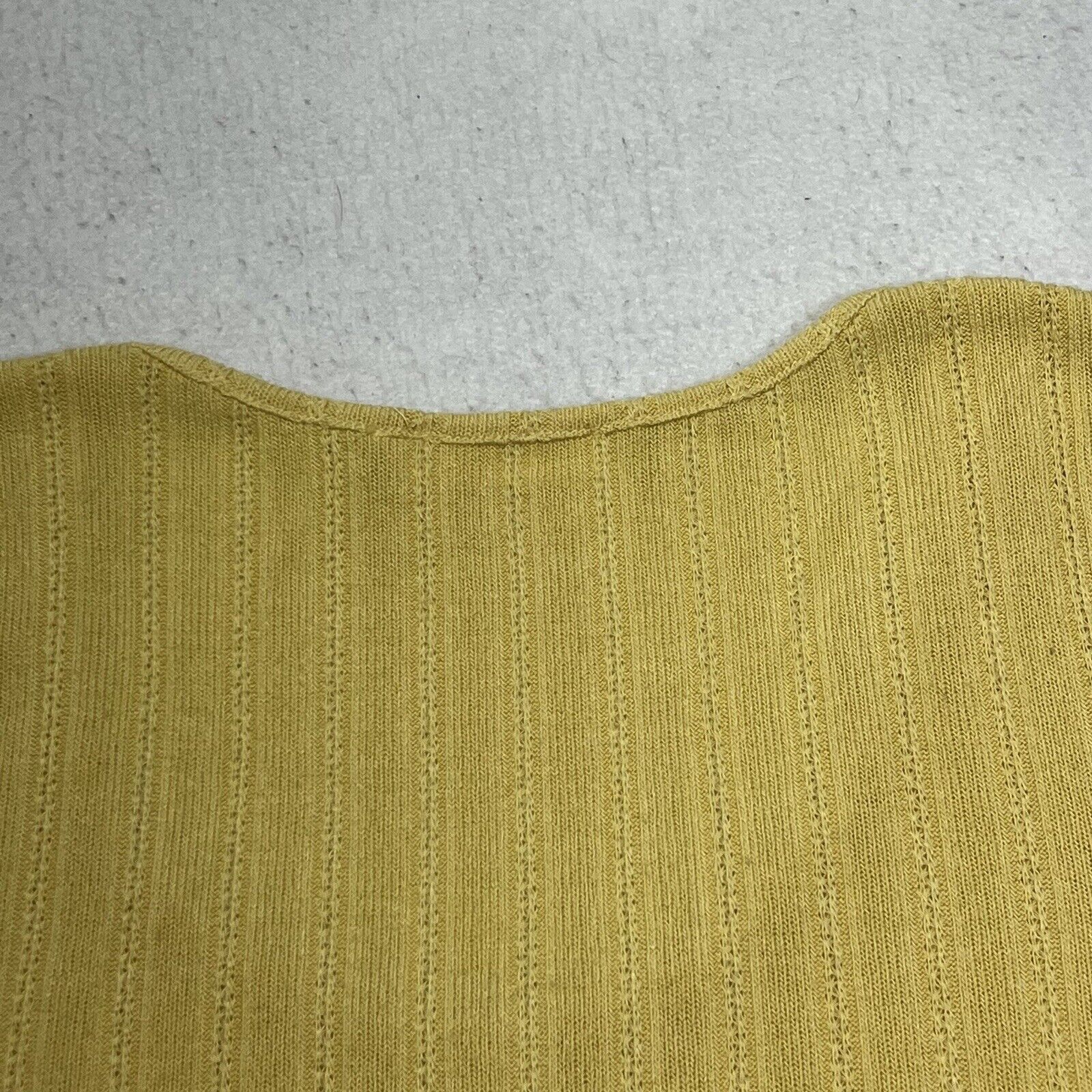 Other Glance Henley Button Up Pullover Stretch Yellow Top Size L / US 10 / IT 46 - 10 Thumbnail