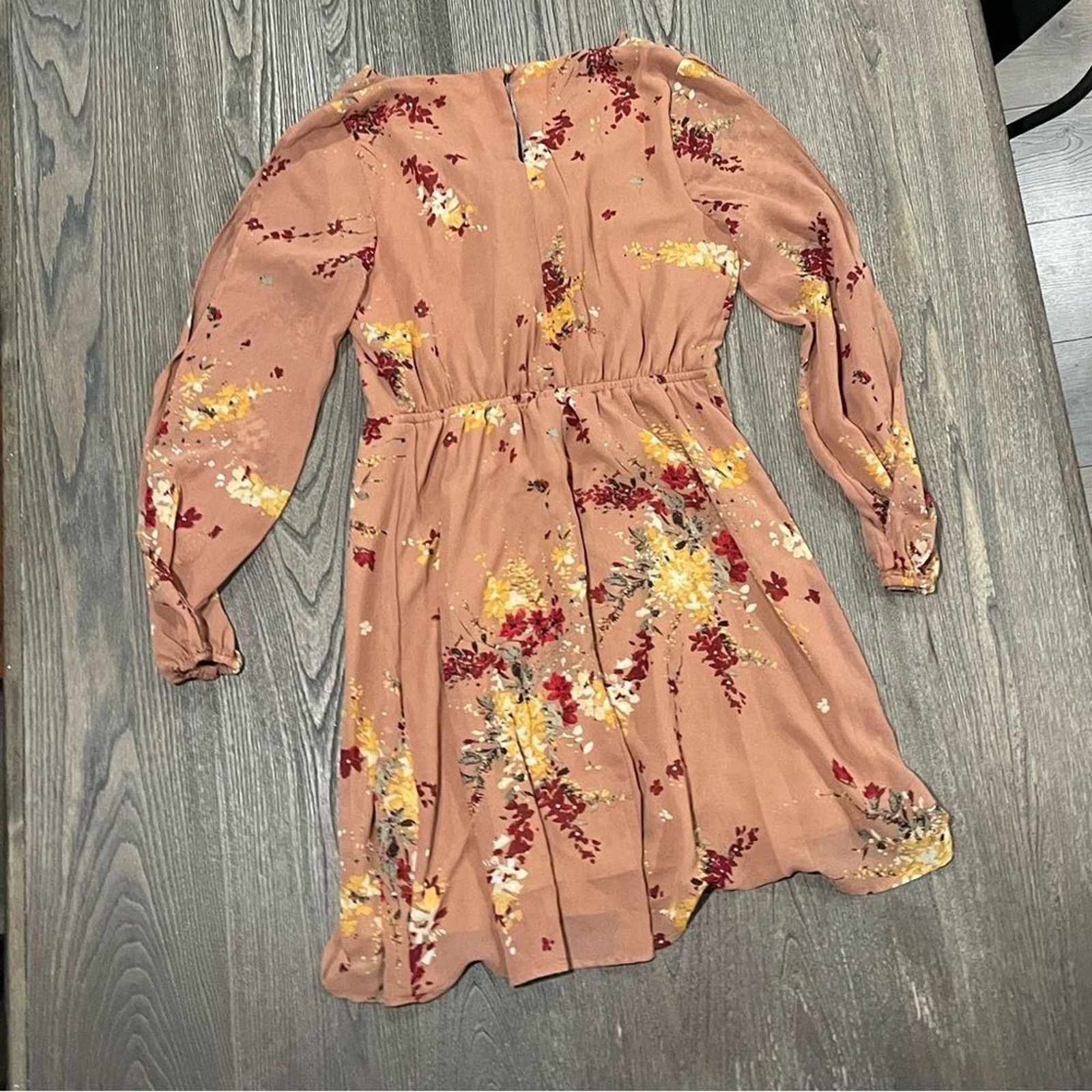 Vintage Maurices A-Line Dress Long Slit Sleeve Tie Neck Sheer XS Size XS / US 0-2 / IT 36-38 - 6 Thumbnail