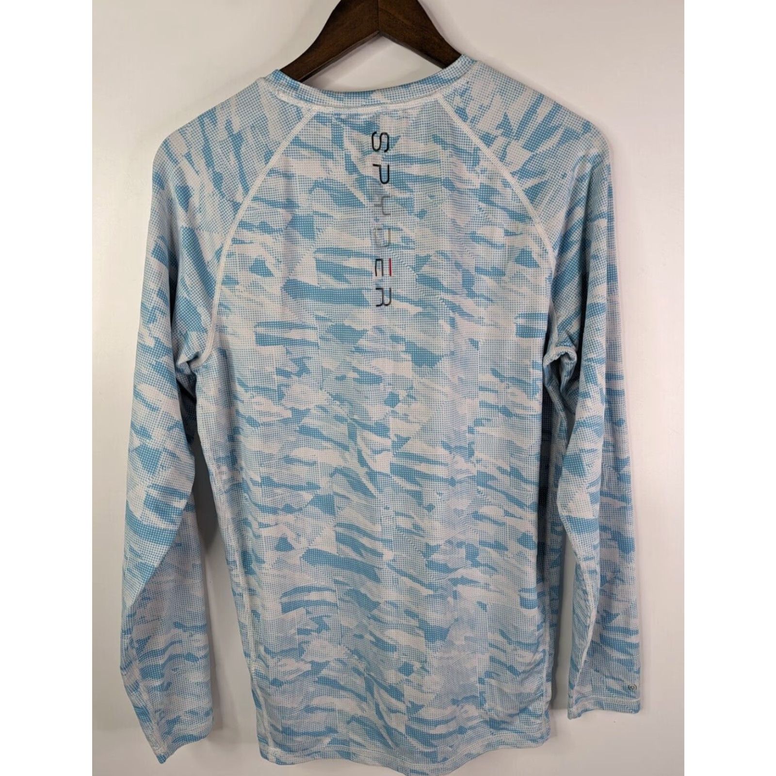 Spyder Spyder Rash Guard Shirt Mens Small Blue Camo Swim Surf 30+ UPF UV Protection All Seasons Breathable Moisture Wicking Lightweight Easy Care Size US S / EU 44-46 / 1 - 5 Thumbnail