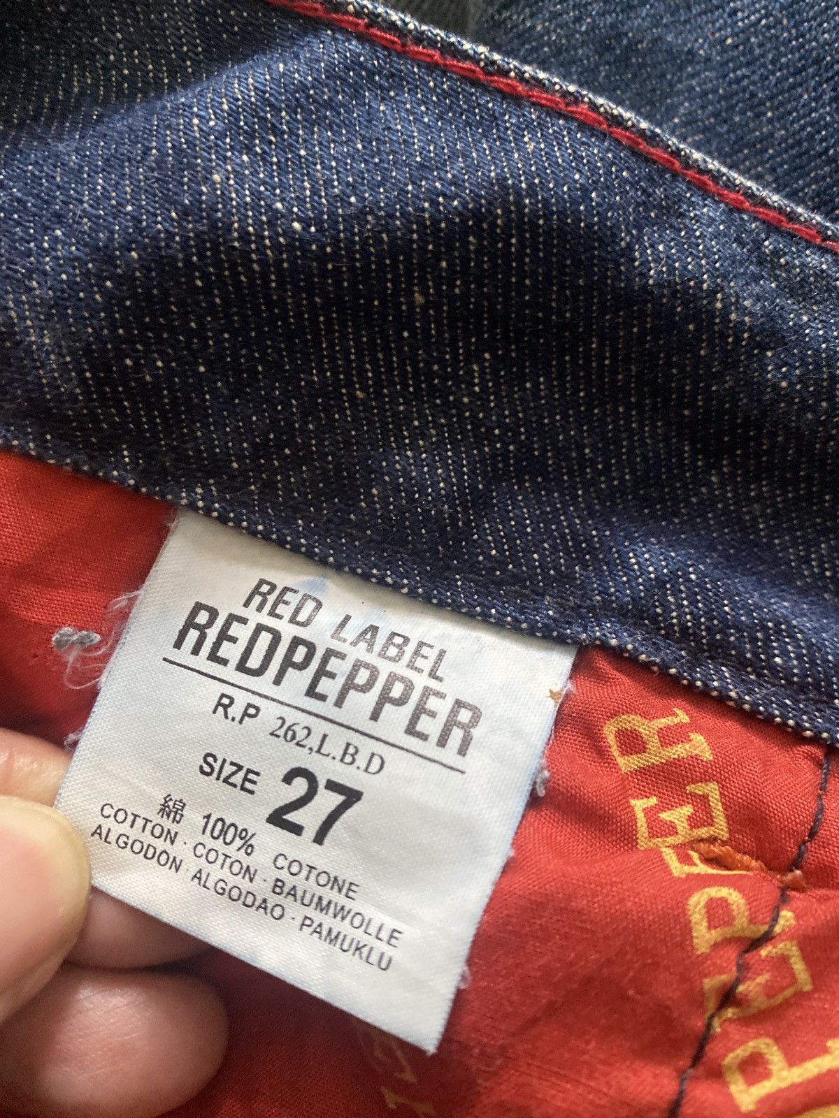 Ed Hardy × In The Attic Red Pepper Embroidered Pocket Flared Denim Jeans Size US 27 - 15 Thumbnail