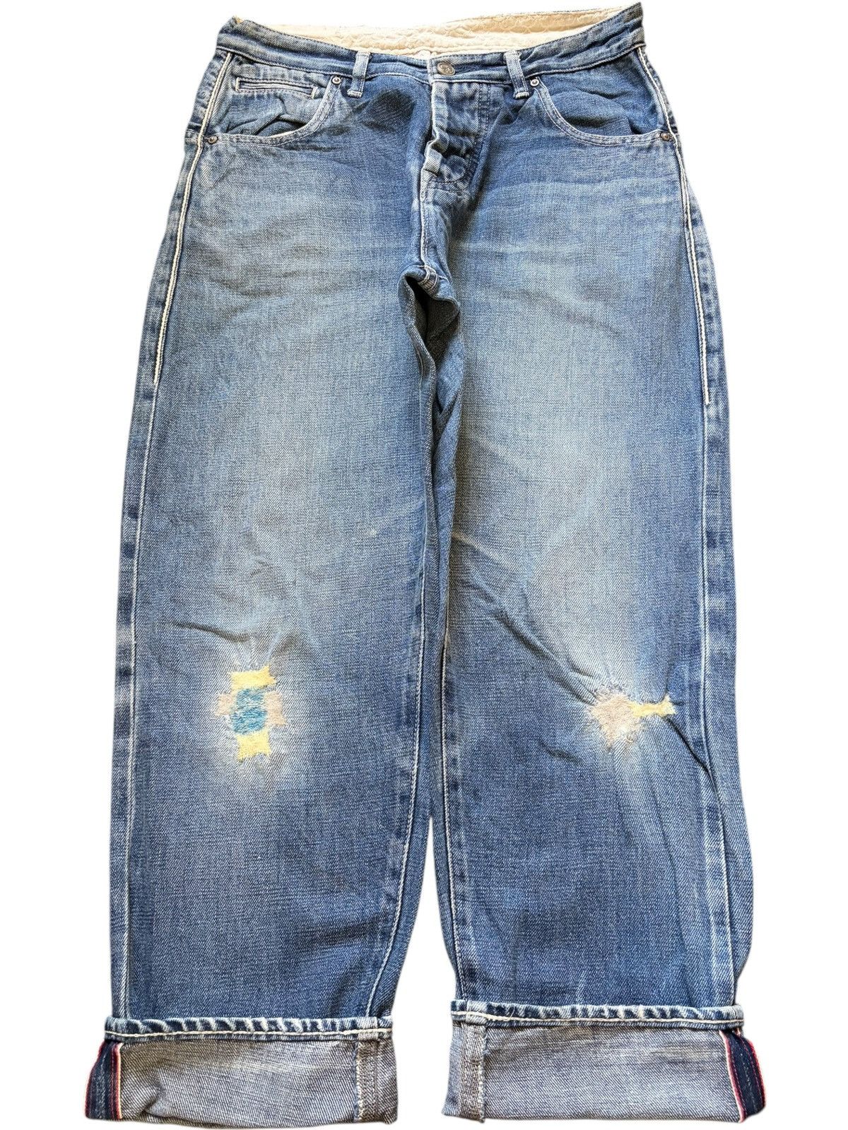 mina perhonen Vintage Mina Perhonen Selvedge Distressed Jeans Size 30" / US 8 / IT 44 - 1 Thumbnail