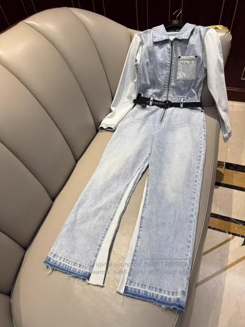 Versace Versace Denim jumpsuit Size US 26 / EU 42 - 4 Thumbnail
