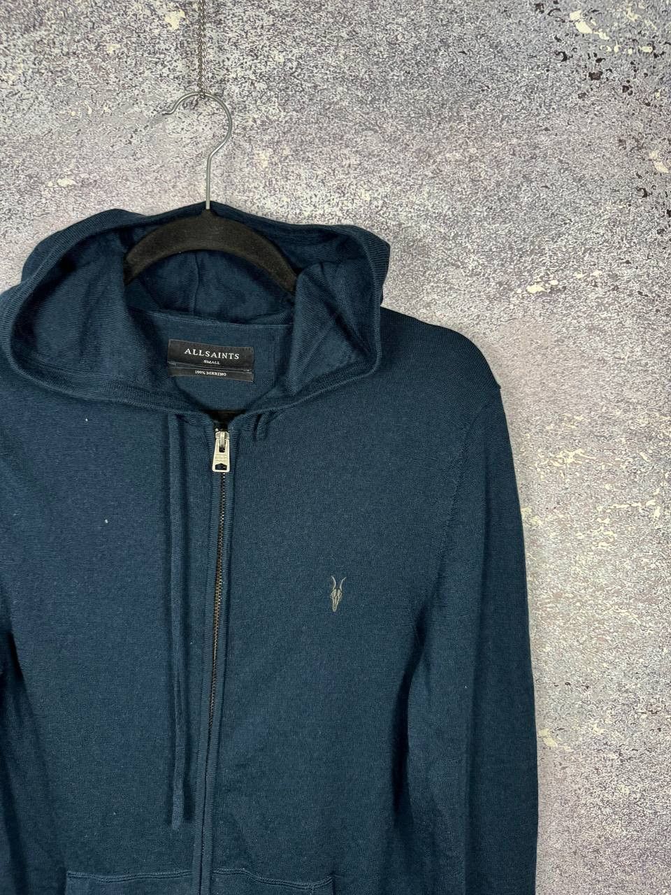 Allsaints Allsaints Mode Merino Zip Hoody MK130D Blue Men's Small Size US S / EU 44-46 / 1 - 2 Thumbnail