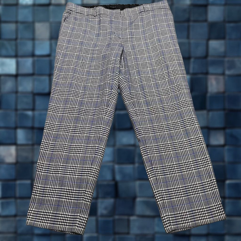 Talbots Talbots Womens 16W Plus Pants Multicolor Plaid Hampshire Ankle Business Casual Size 38" / US 16 / IT 52 - 1 Thumbnail