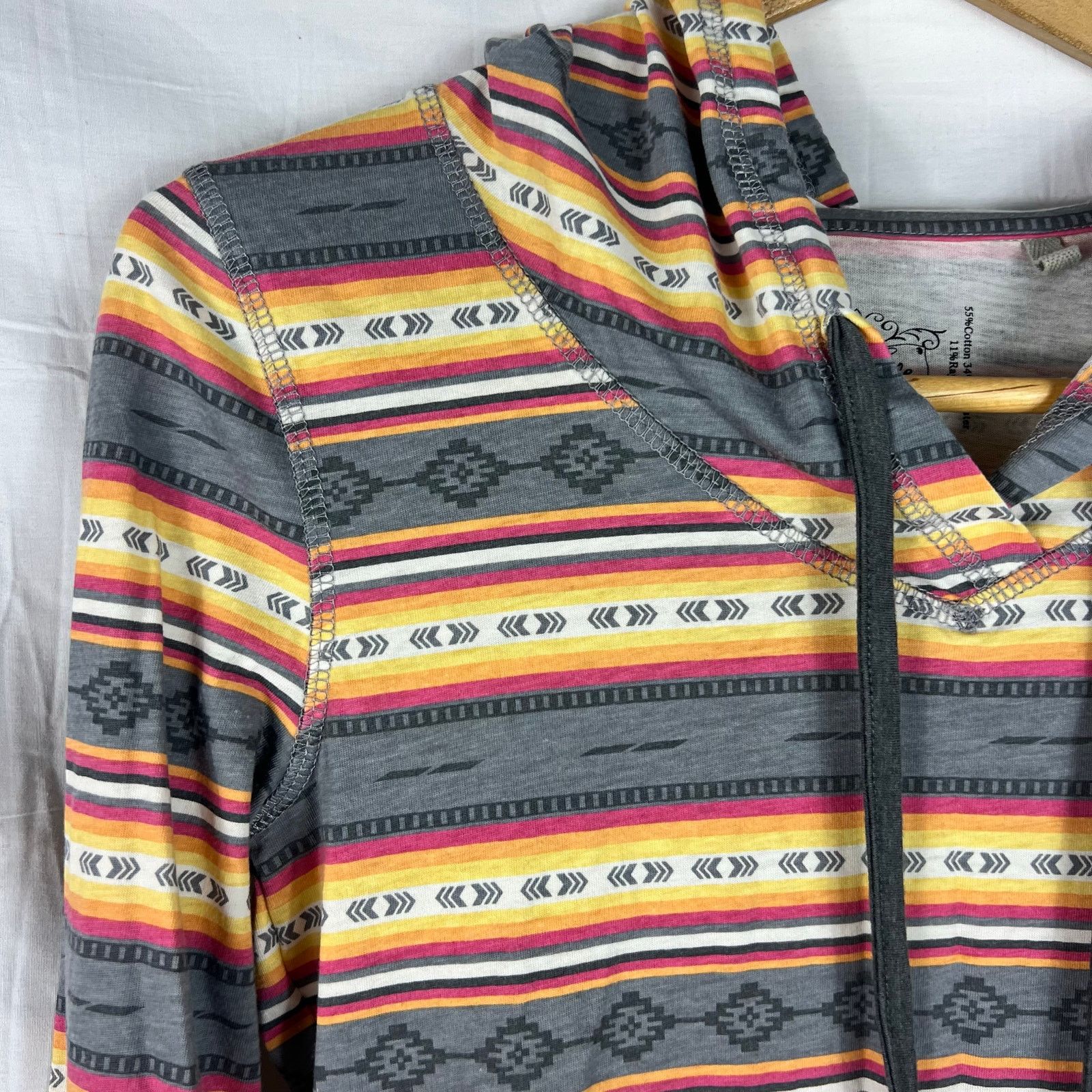 Panhandle Slim Panhandle Western Hoodie XS Gray Orange Southwestern Size XS / US 0-2 / IT 36-38 - 4 Thumbnail