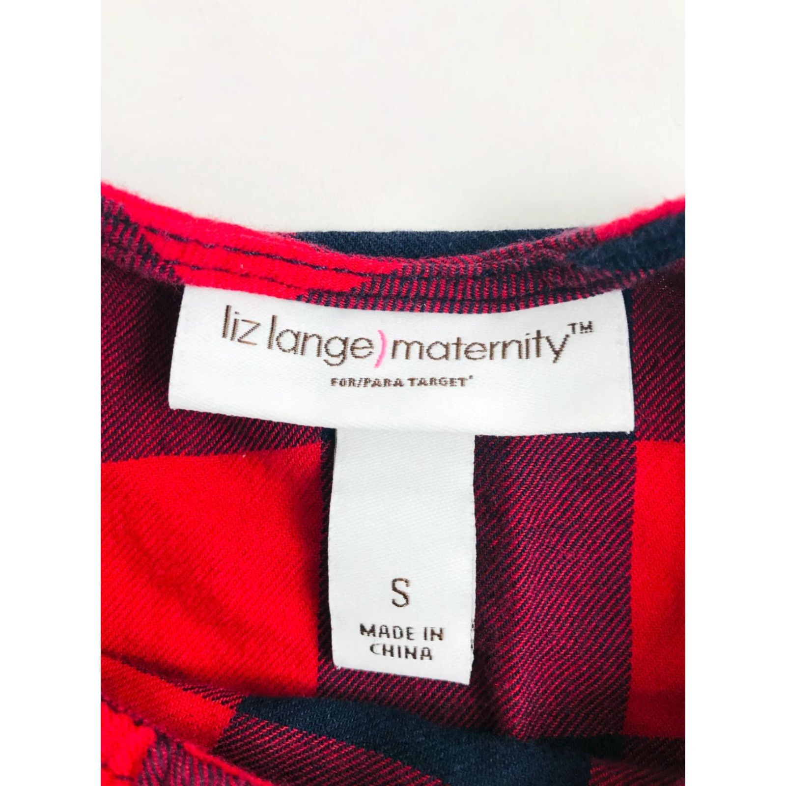 Vintage Liz Lange Maternity for Target Buffalo Plaid T-Shirt Black Red Small Womens Shirt Size S / US 4 / IT 40 - 4 Thumbnail