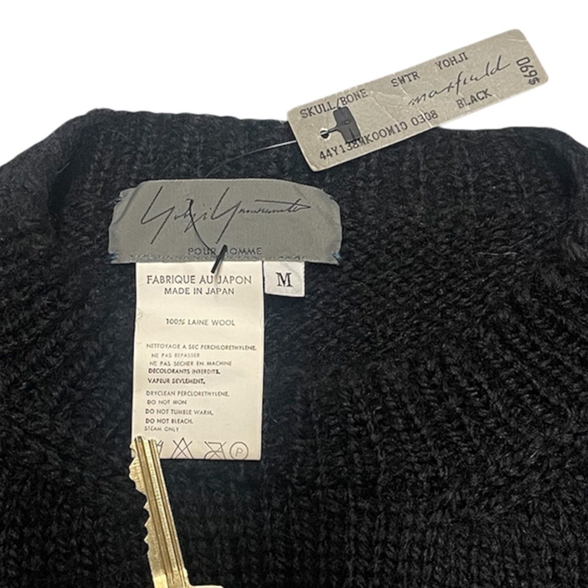 Yohji Yamamoto Yohji Yamamoto Pour Homme AW94 Skull Intarsia Knit Sweater Size US M / EU 48-50 / 2 - 3 Thumbnail