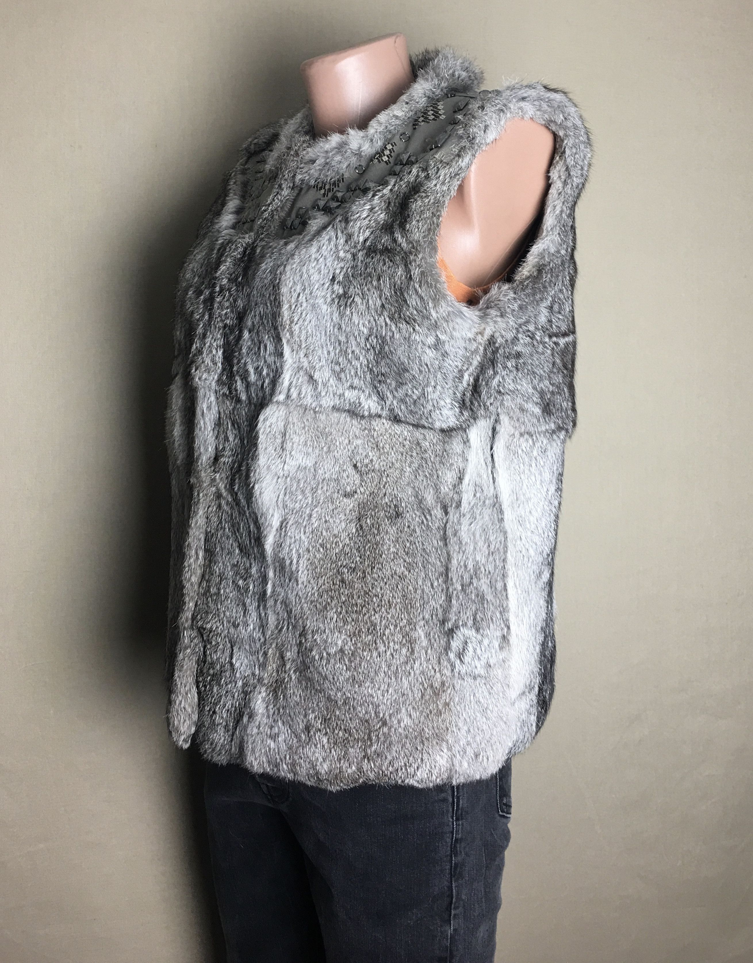 Sandro Sandro Paris Rabbit Fur Vest Jacket Size T2/ M Size M / US 6-8 / IT 42-44 - 5 Thumbnail