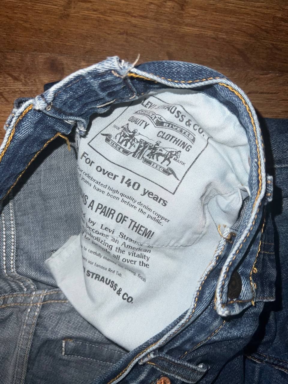 Levi's × Vintage Vintage Levi's 505 Blue Distressed Mud Wash Denim Jeans Size US 31 - 7 Thumbnail