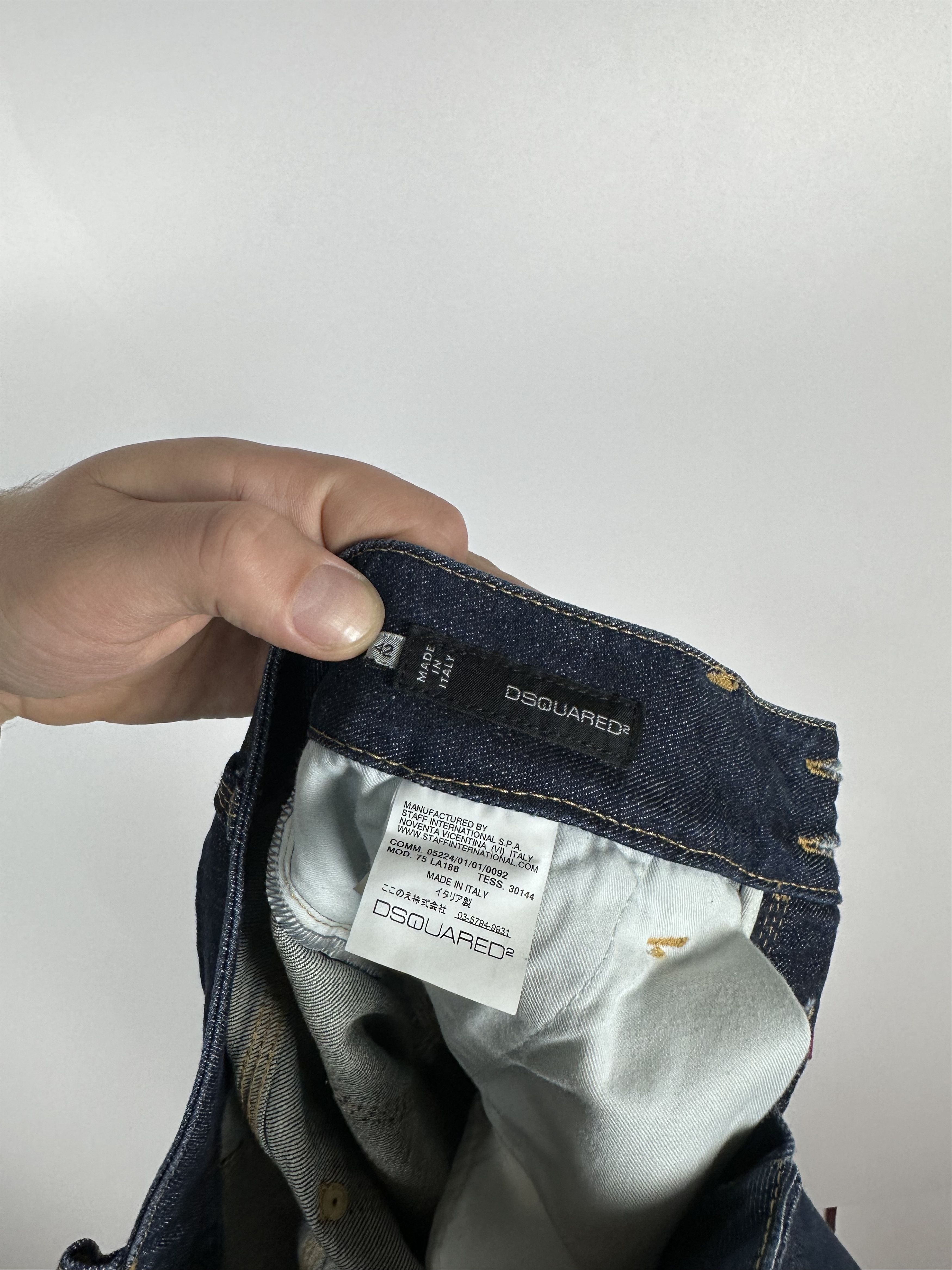 Designer × Dsquared2 DSQUARED2 SKINNY JEAN Blue Denim Slim Fit Ankle Zip Jeans Size 42" / US 20 - 10 Thumbnail