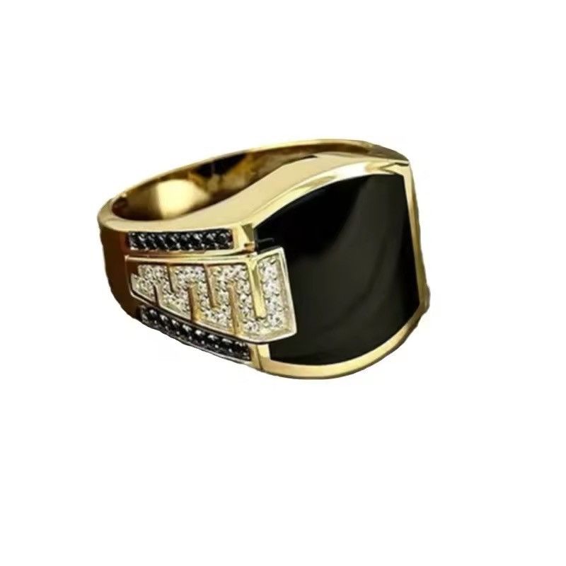 Jewelry Men's Ring Fashion Metal Gold Color Size ONE SIZE - 1 Thumbnail