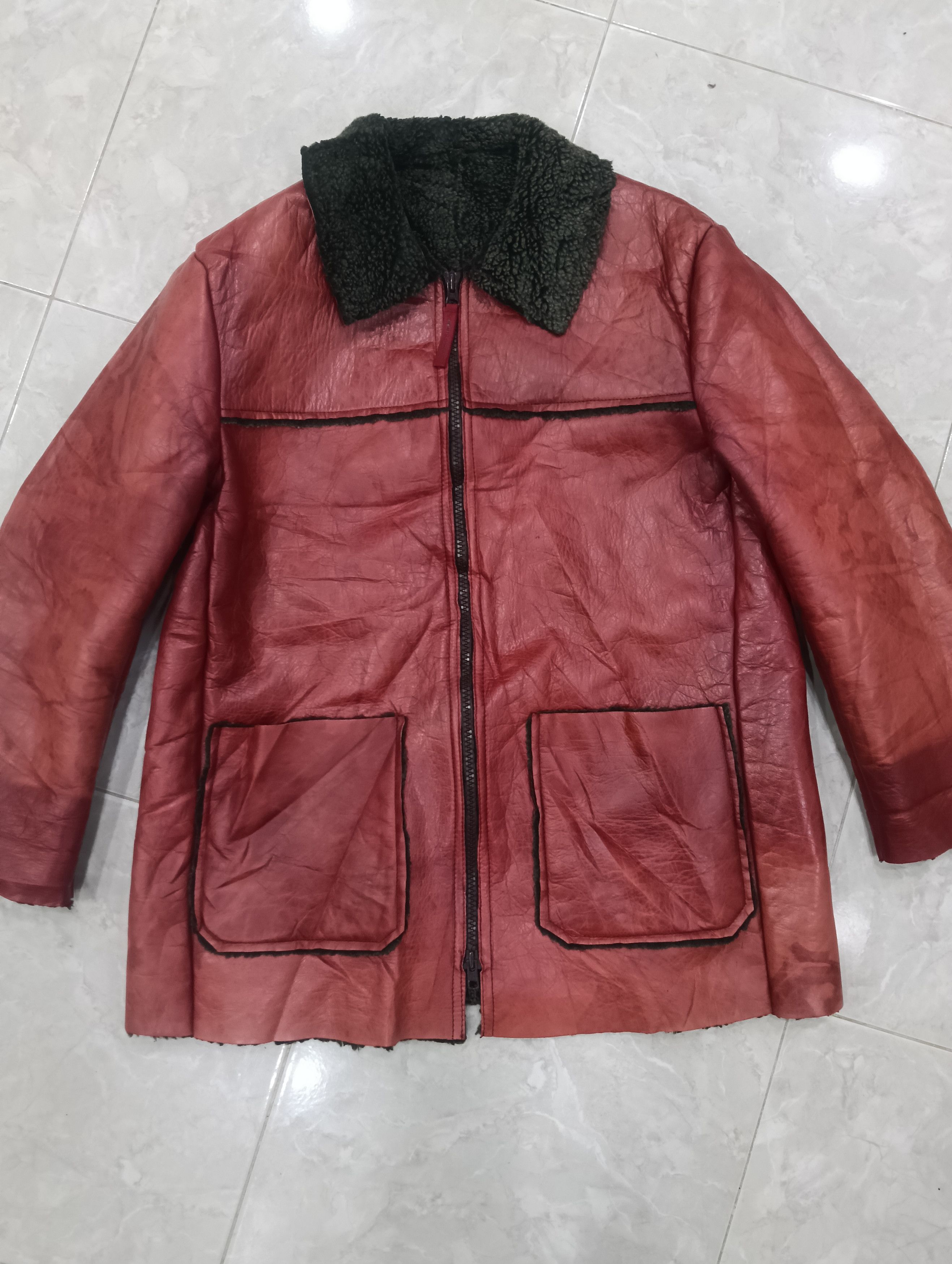 291295=Homme Great Shearling Leather Jacket By 291295=Homme Size US XL / EU 56 / 4 - 2 Thumbnail