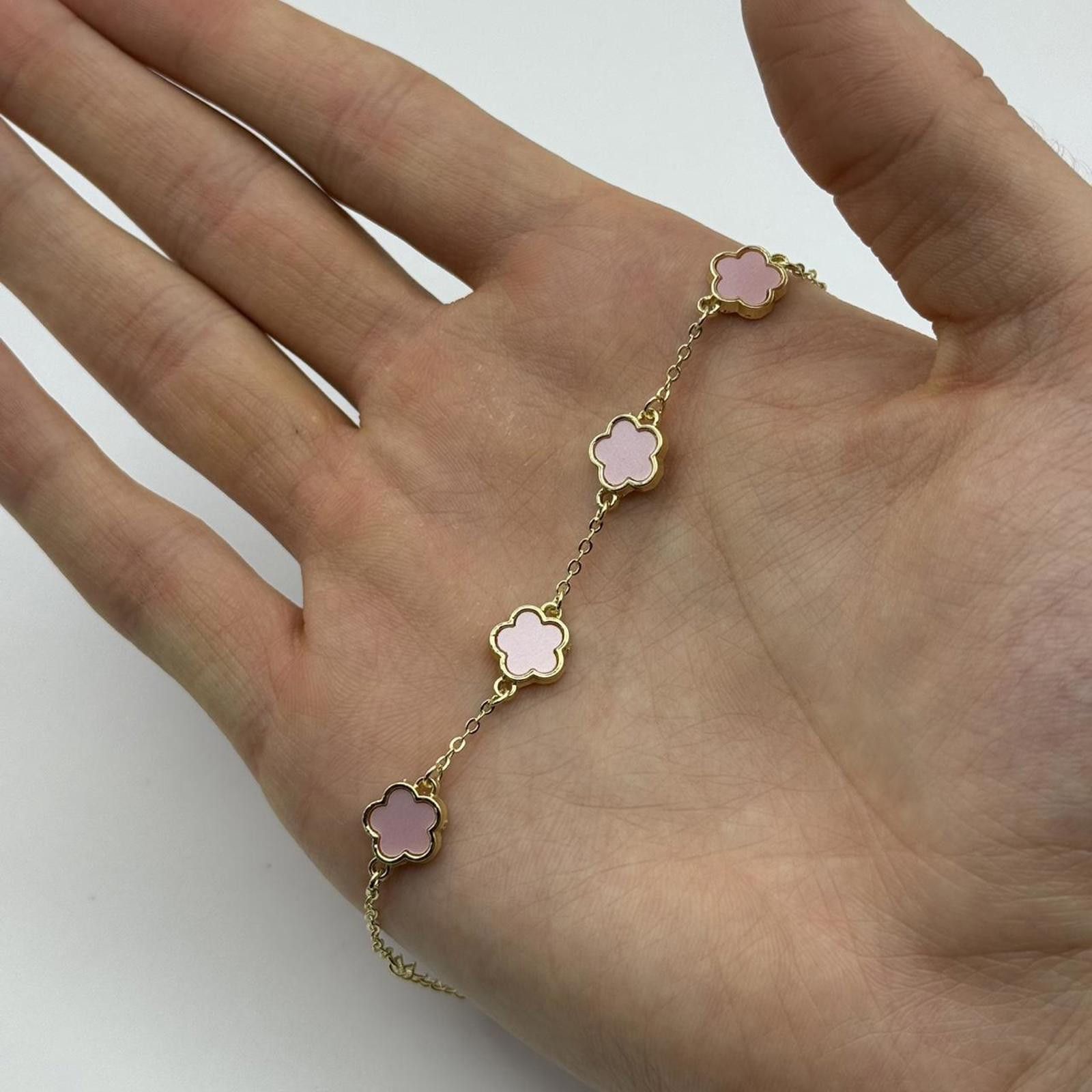 Other vintage style flower gold and pink bracelet Size ONE SIZE - 2 Thumbnail