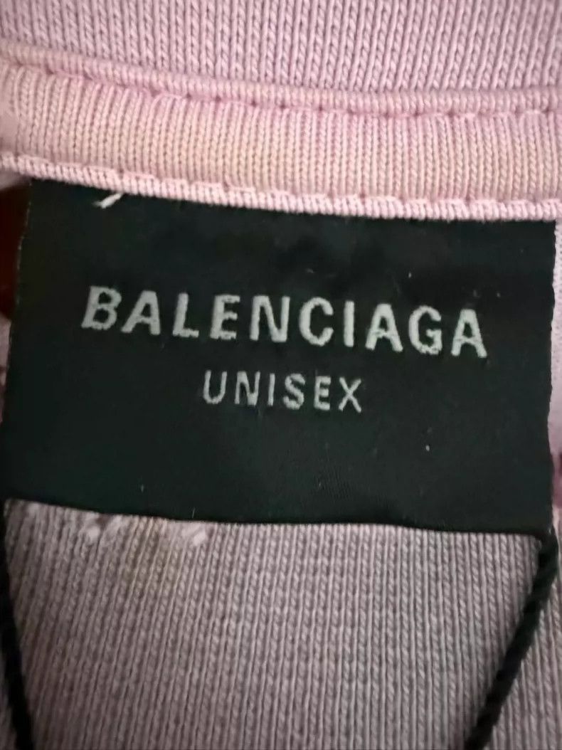 Balenciaga Balenciaga Pink Destroy Short Sleeve Size M Size US M / EU 48-50 / 2 - 3 Thumbnail