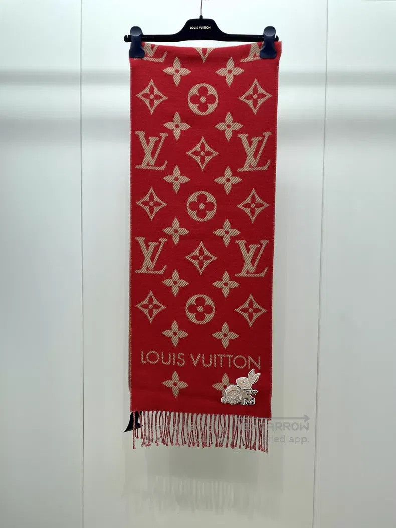 Louis Vuitton Louis Vuitton Rabbit Year Full Logo Scarf Size ONE SIZE - 2 Thumbnail
