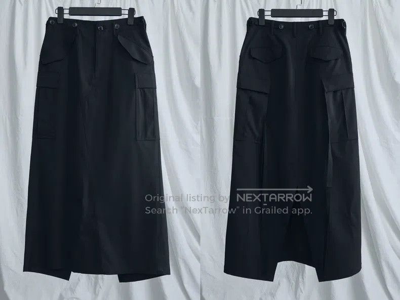 Junya Watanabe Junya Watanabe size S Black structured utility long skirt Size 23" - 8 Thumbnail