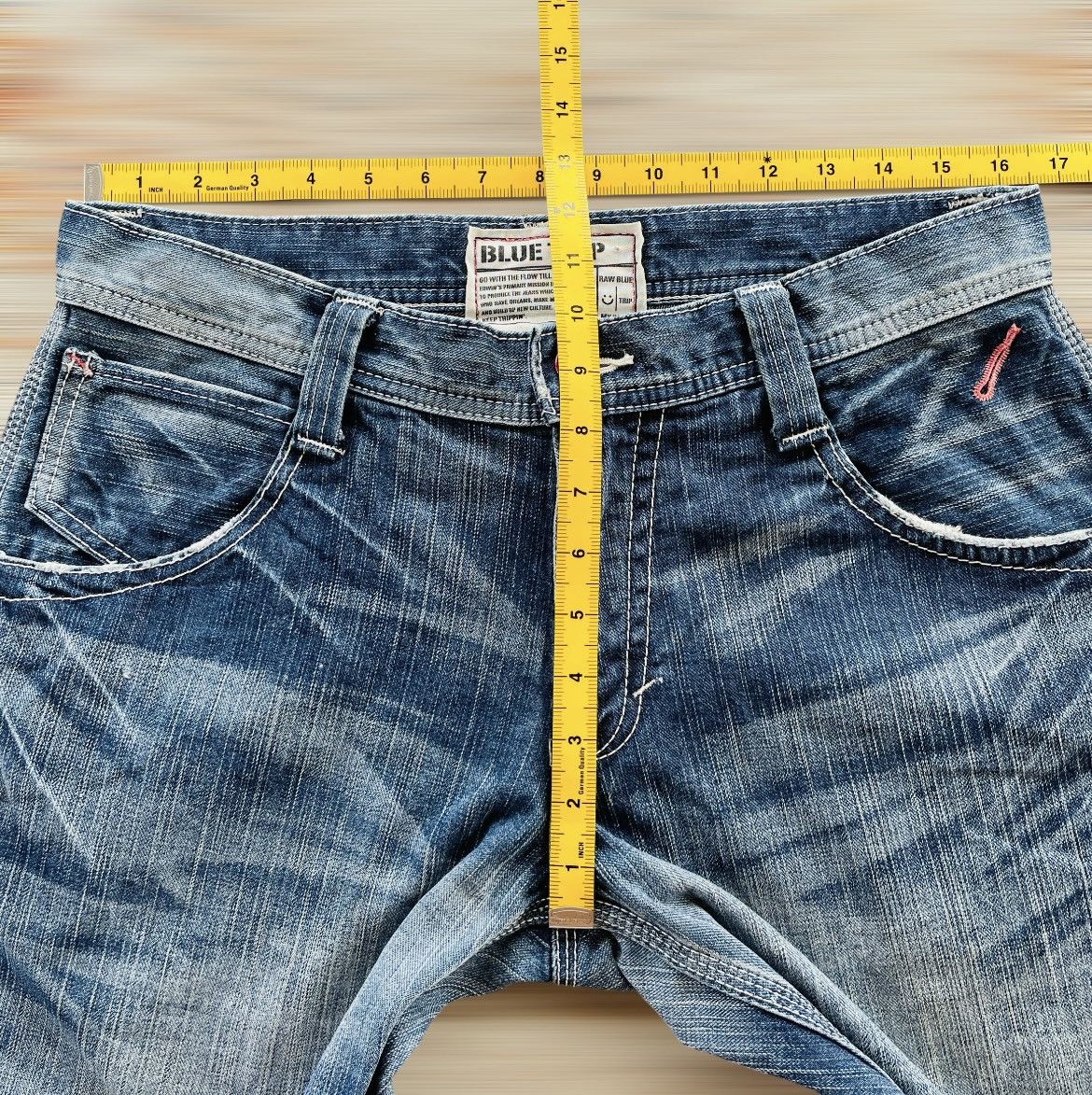 Designer × Edwin × If Six Was Nine EDWIN 503 BLUE TRIP SHORT JEANS Size US 33 - 11 Thumbnail