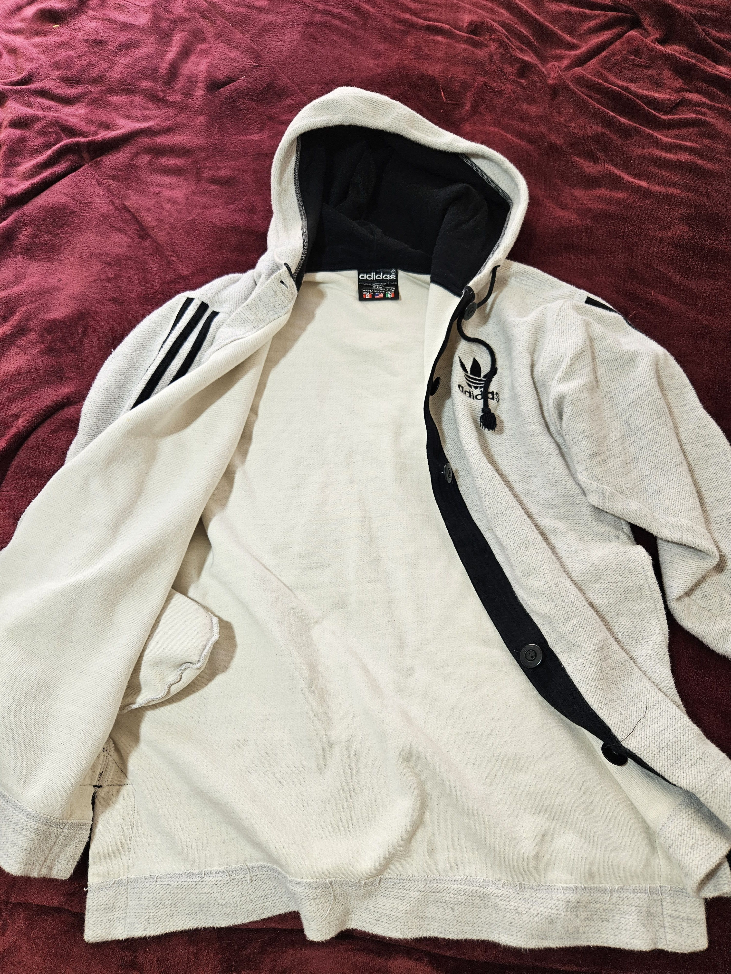 Adidas 90s Adidas Cardigan Hoodie Jacket Mens M Sweater Button Up Size US M / EU 48-50 / 2 - 11 Thumbnail