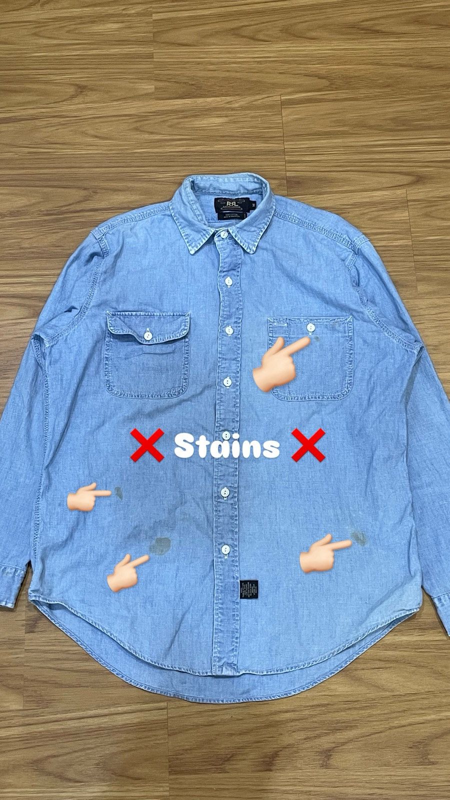 RRL Ralph Lauren RRL Ralph Lauren Western Denim L/S Button Up Shirt Size US L / EU 52-54 / 3 - 16 Thumbnail